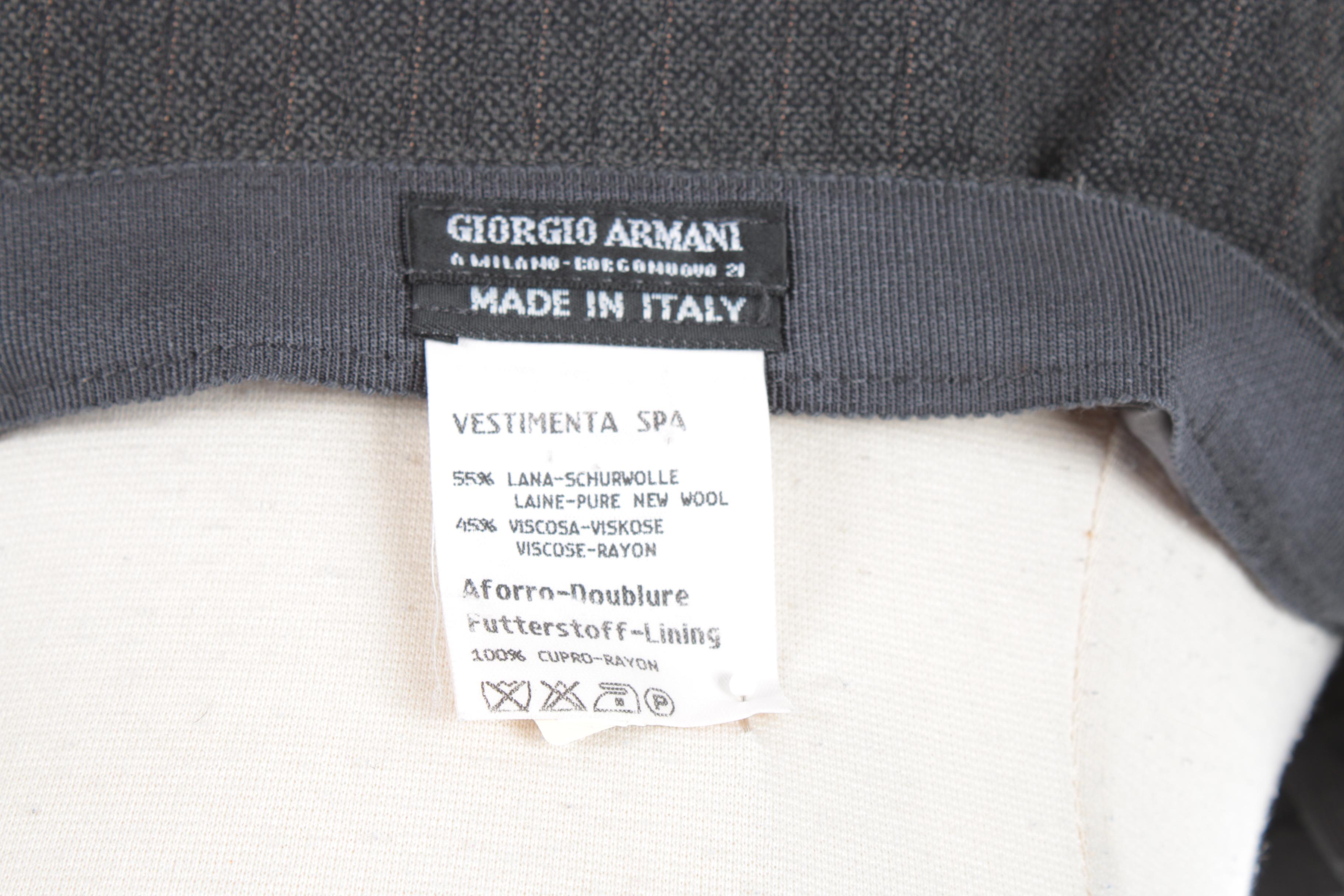 1990s Giorgio Armani Wool Blend Faux Wrap Skirt