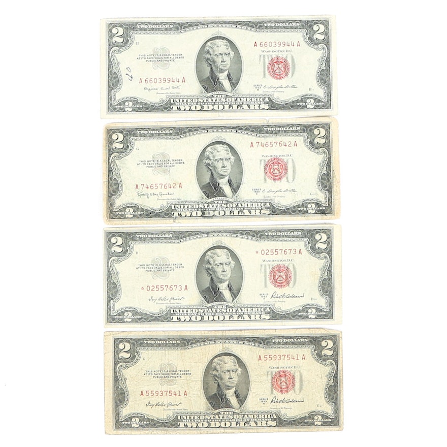1953 Red Seal $2 Federal Reserve Notes