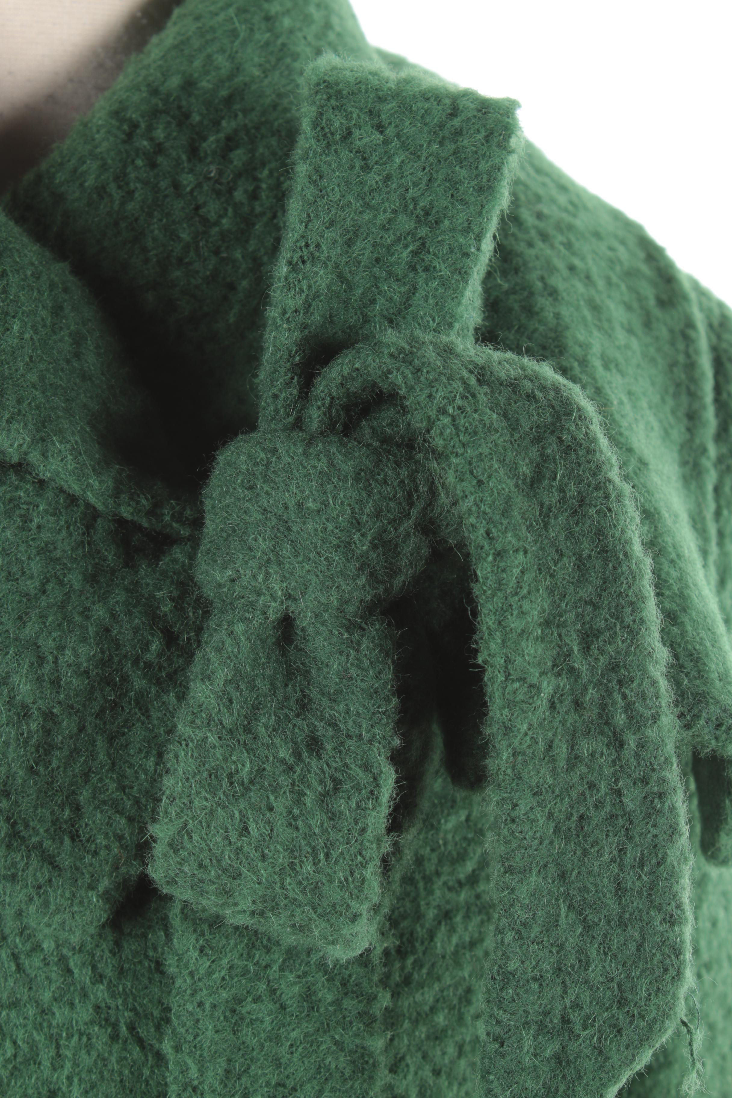 Oscar de la Renta Green Wool Coat