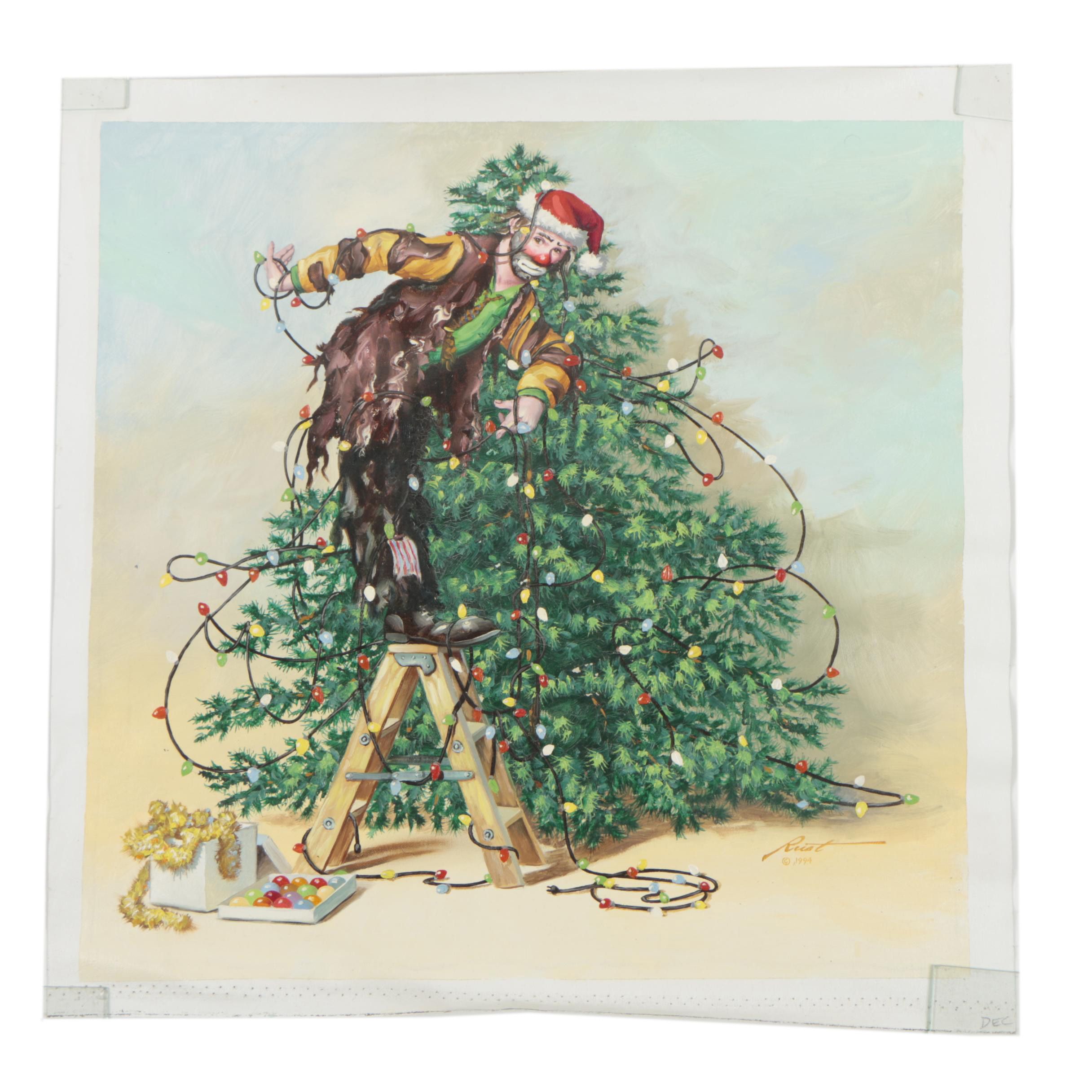 D.L. "Rusty" Rust Oil Painting of Weary Willy