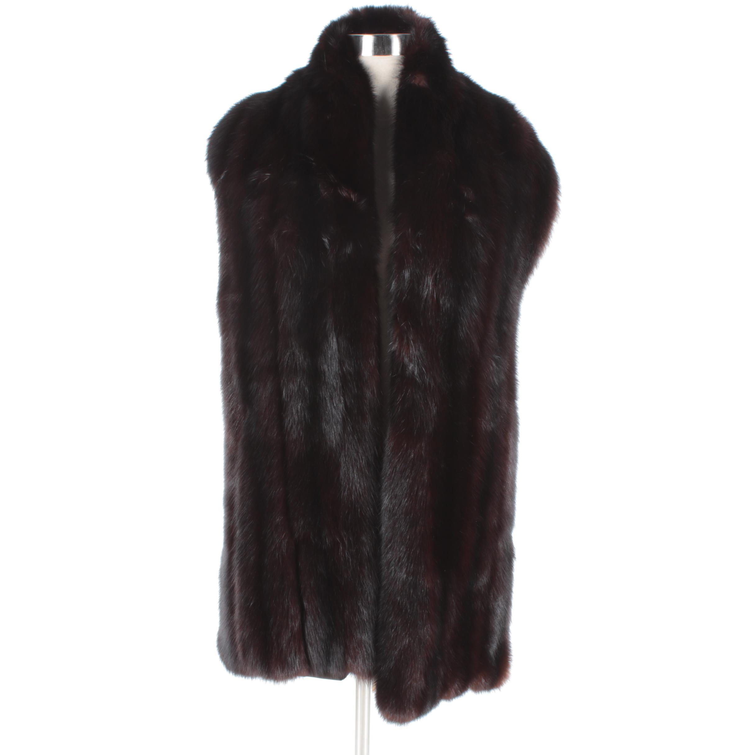 Vintage Dark Mahogany Mink Fur Wrap