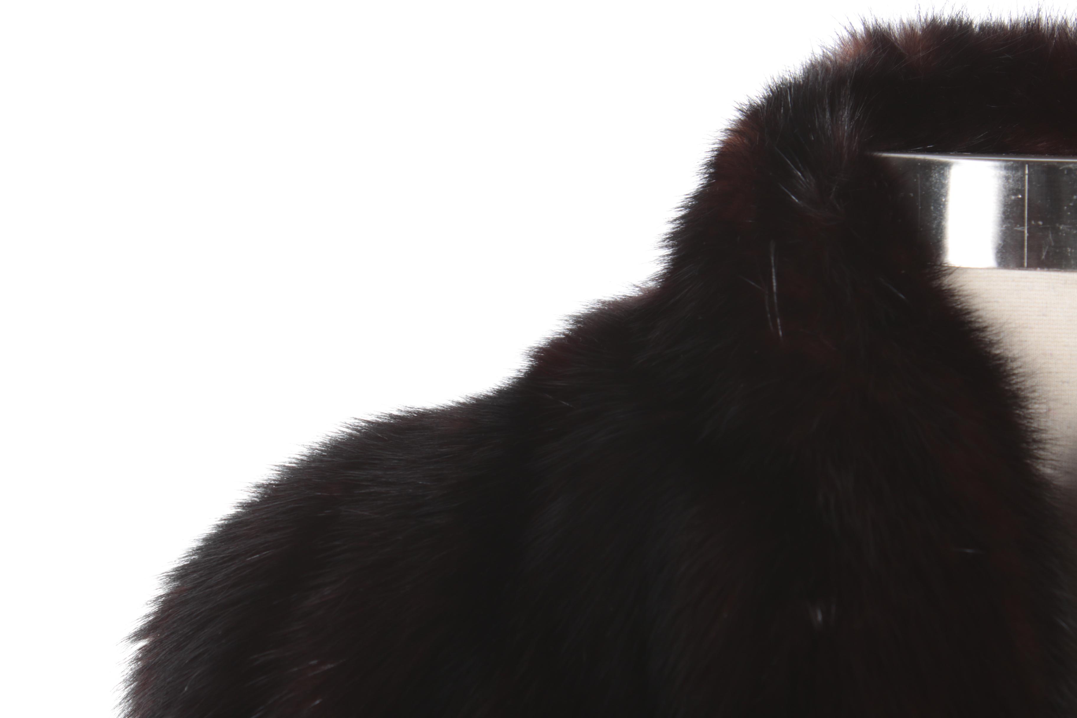 Vintage Dark Mahogany Mink Fur Wrap