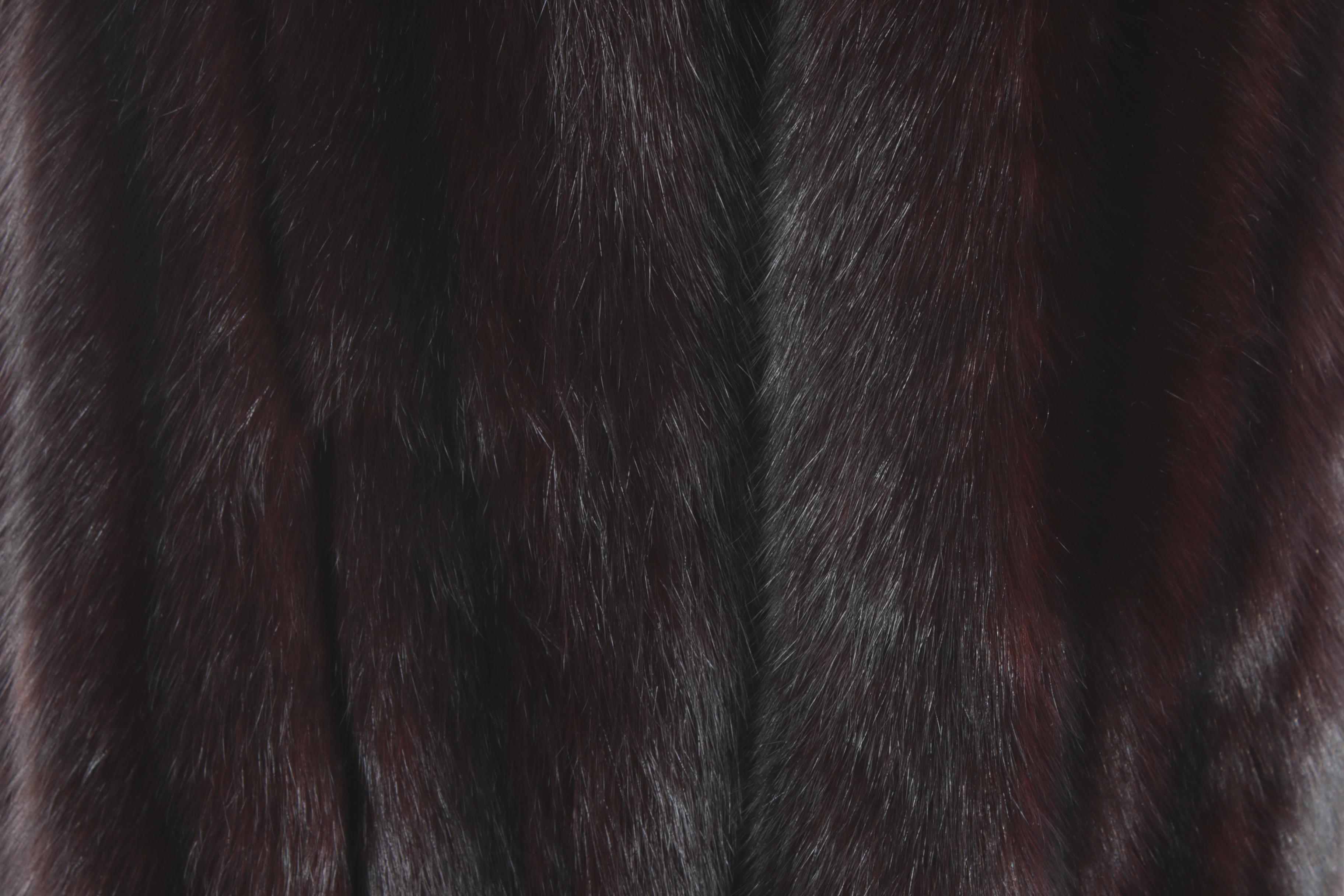 Vintage Dark Mahogany Mink Fur Wrap