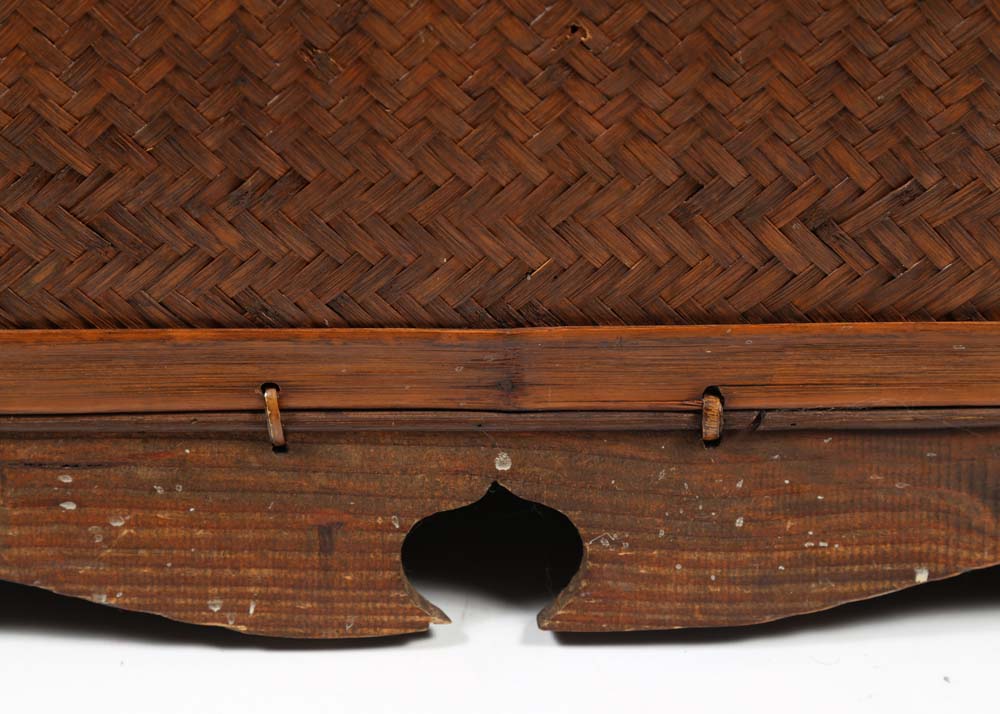 Large Rattan Covered Chest