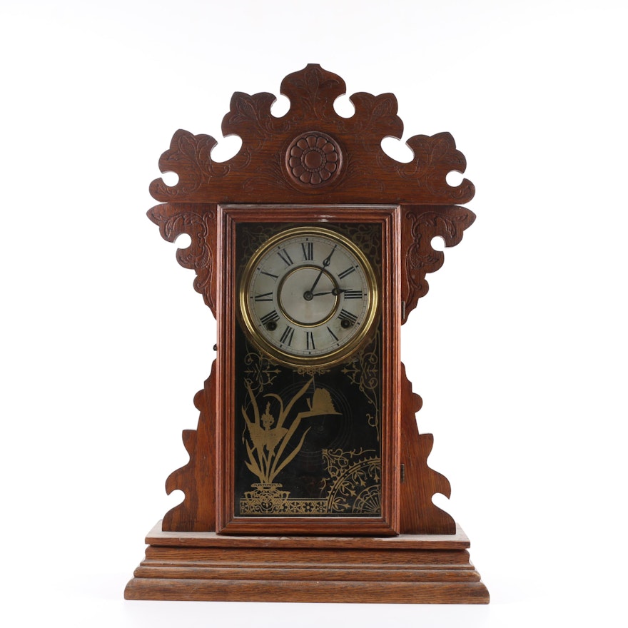 Vintage Welch Gingerbread Mantel Clock