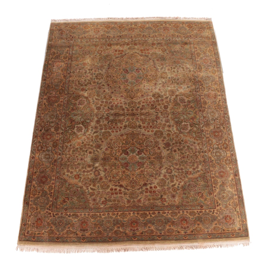 Hand-Knotted Peshawar Area Rug