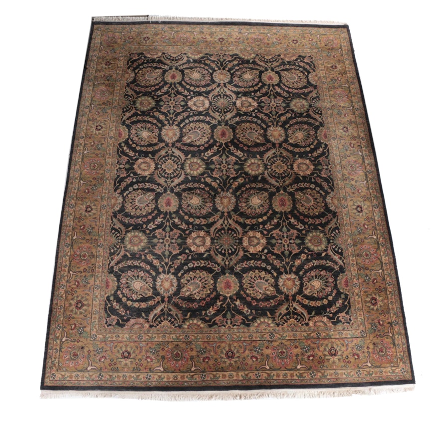 Large Hand-Knotted Indian Agra Area Rug