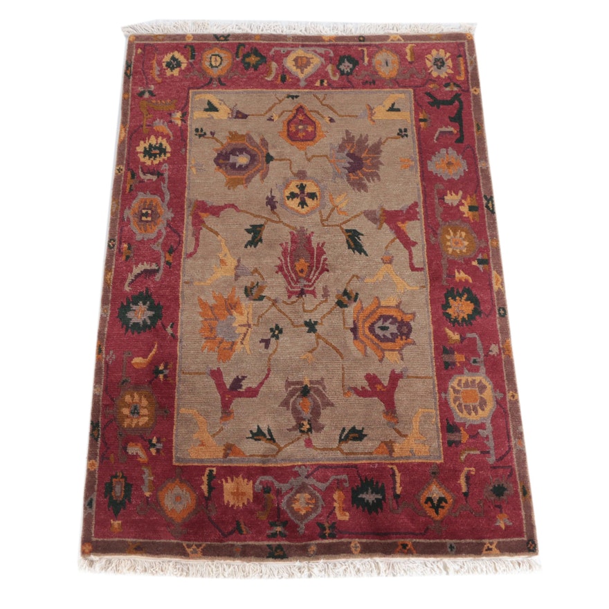 Hand-Knotted Tufenkian Tibetan Floral Wool Area Rug