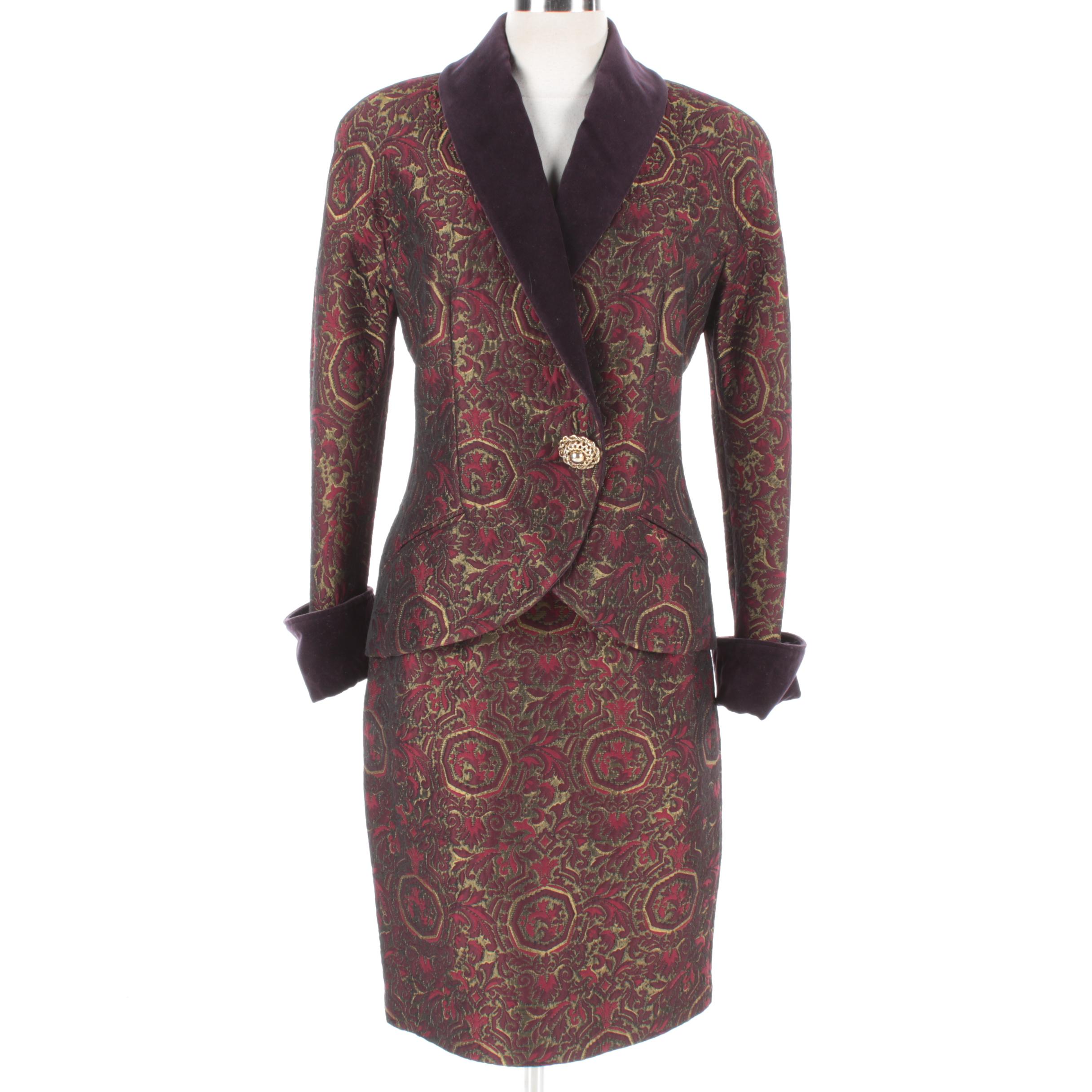 Genny Brocade Skirt Suit