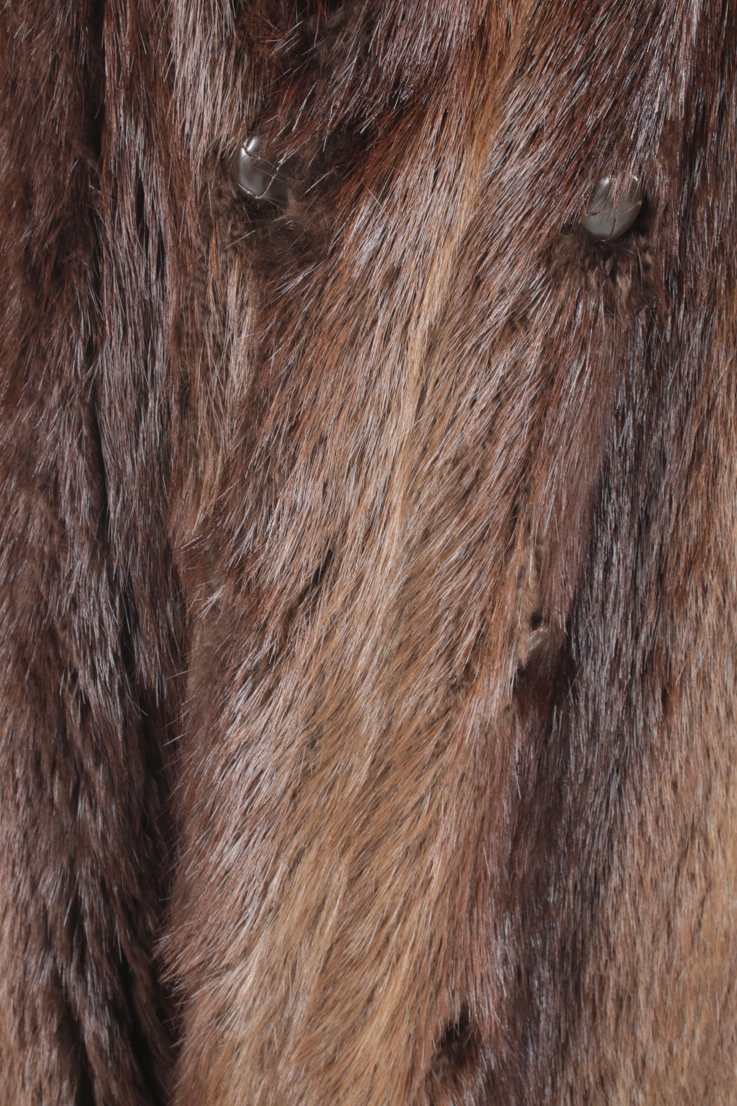 Men's Double-Breasted Beaver Fur Coat