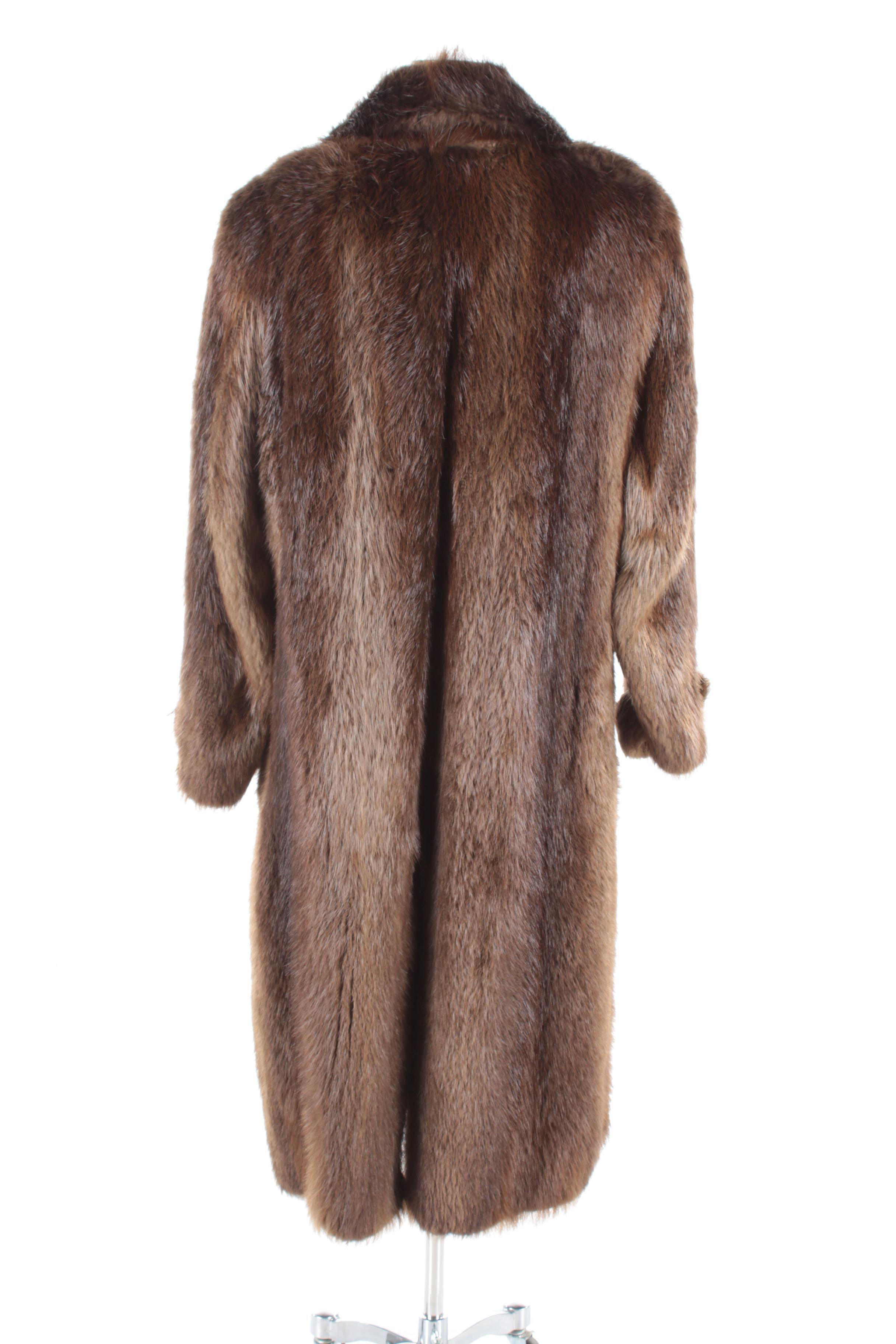 Men's Double-Breasted Beaver Fur Coat