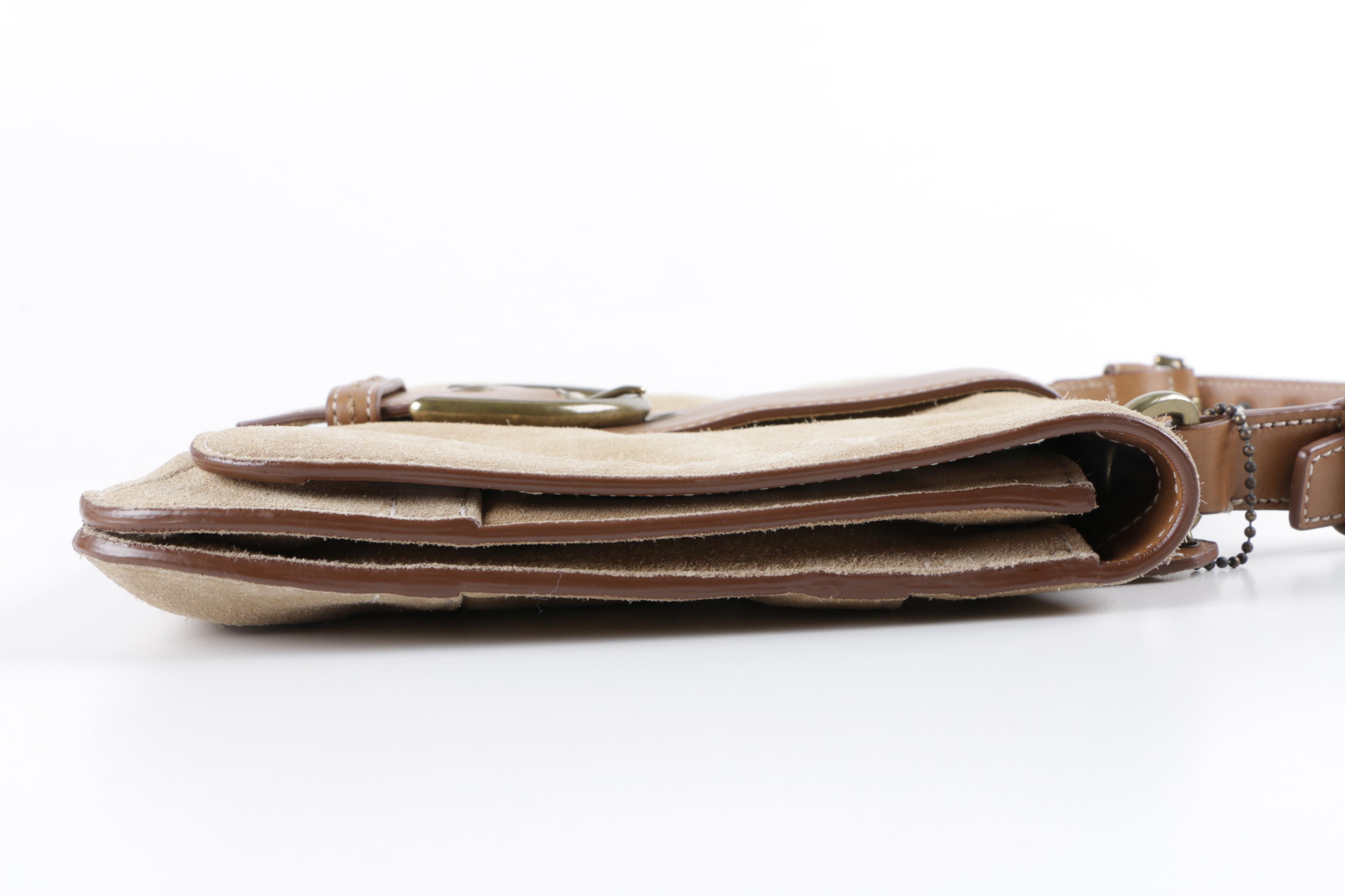 Coach Soho Suede Buckle Flap Shoulder Bag