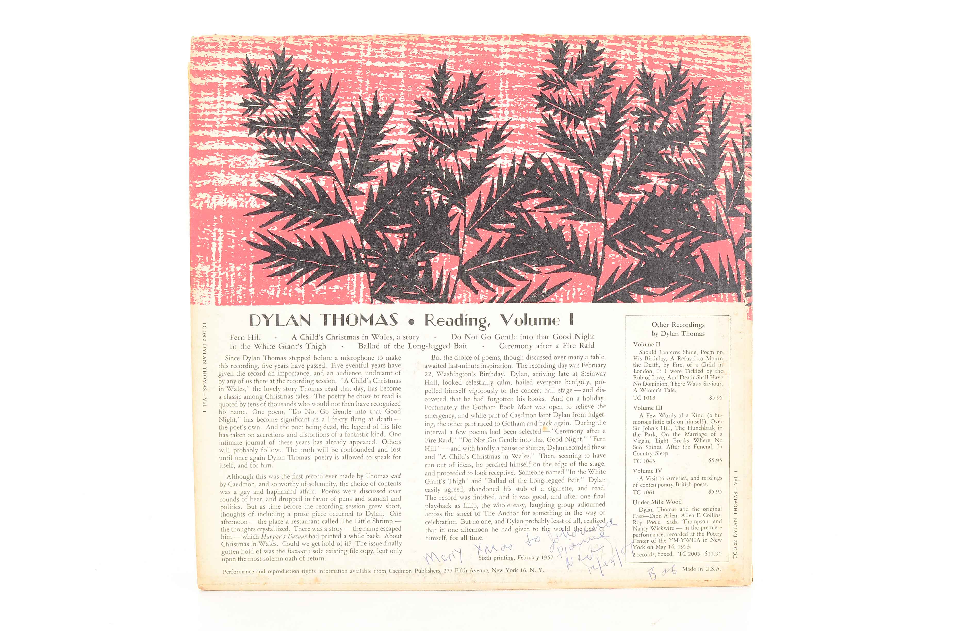 Vintage Poetry LPs including Robert Frost and Dylan Thomas