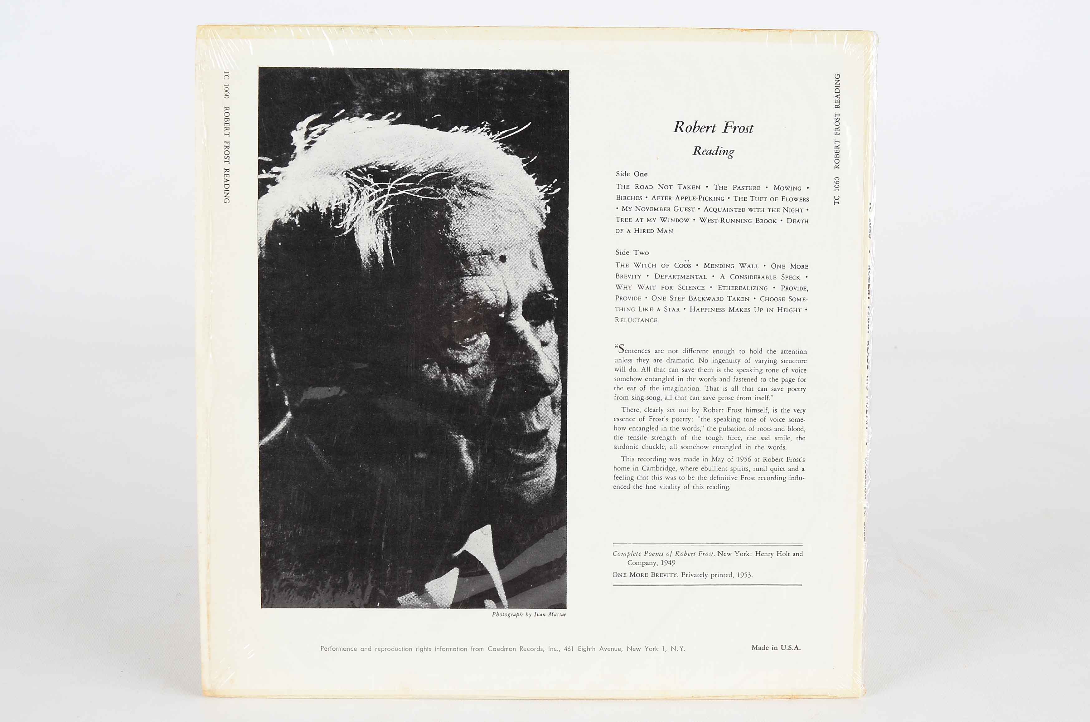 Vintage Poetry LPs including Robert Frost and Dylan Thomas