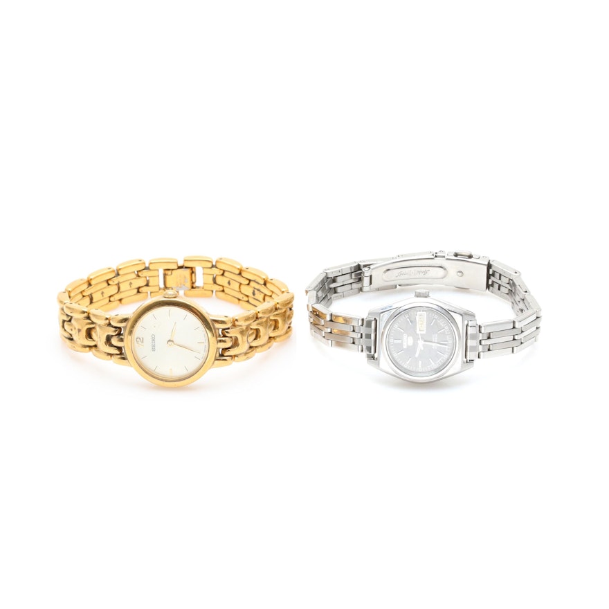 Seiko Gold and Silver Tone Wristwatches