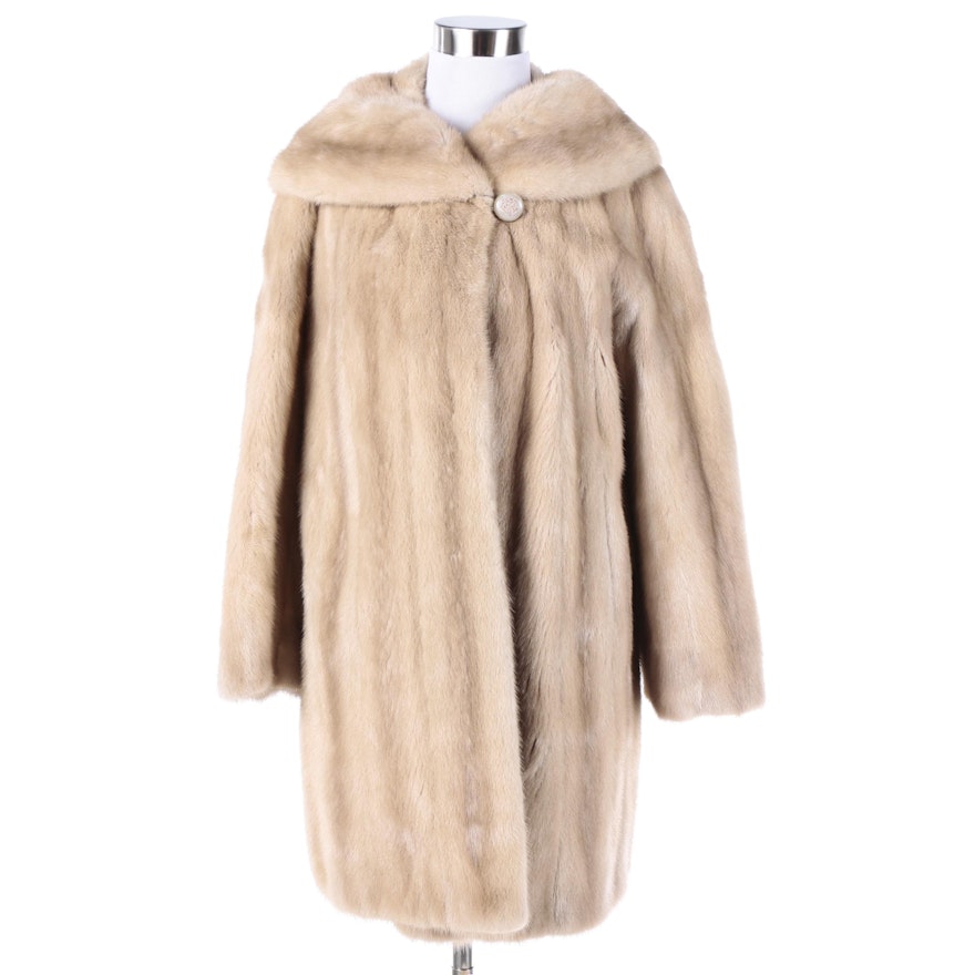 Vintage Schumacher Blonde Mink Fur Coat