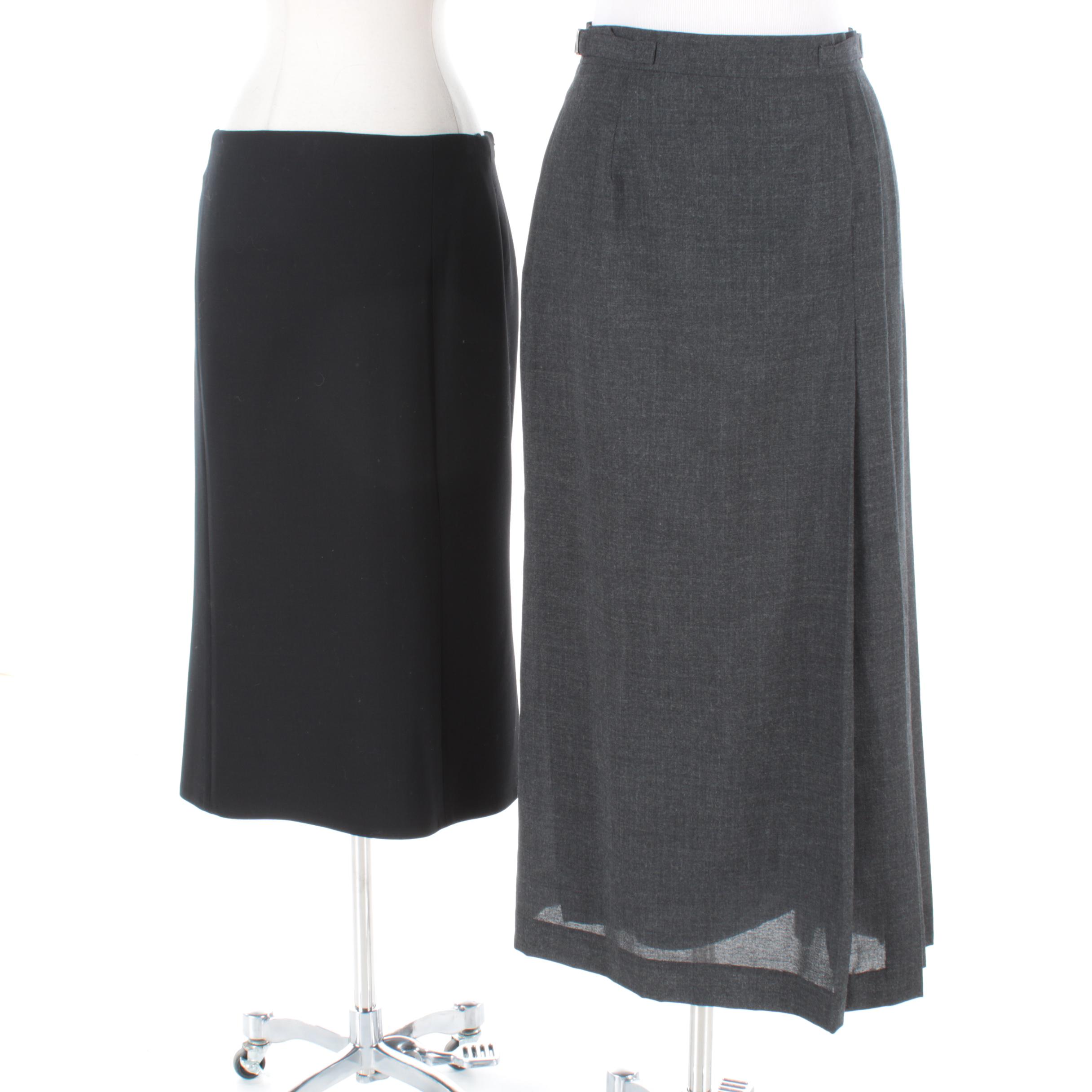 Ralph Lauren Black Label and Louis Féraud Wool Skirts