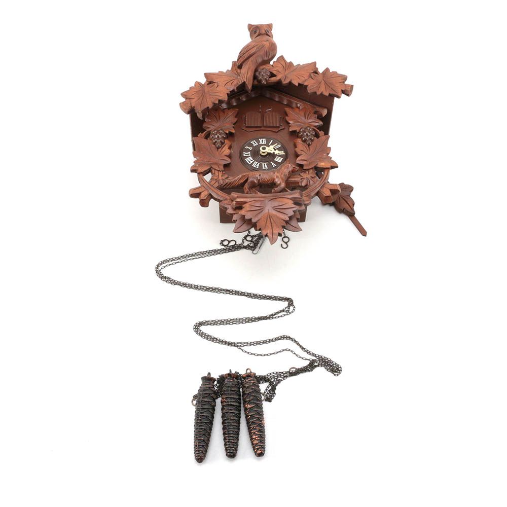 Edelweiss "Happy Wanderer" Wooden Cuckoo Clock