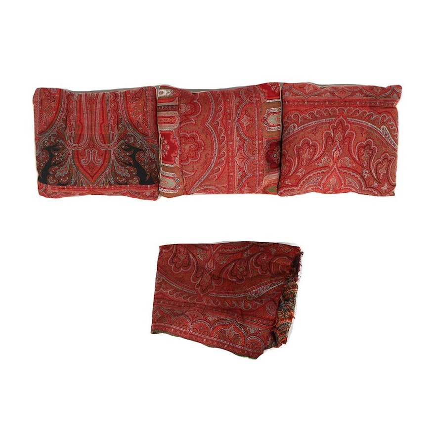 Paisley Accent Pillows with Matching Fabric