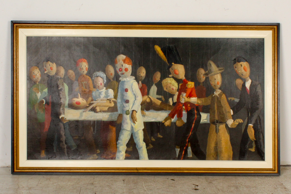 Paul H. Rawley Oil Painting "Funeral March for a Marionette"