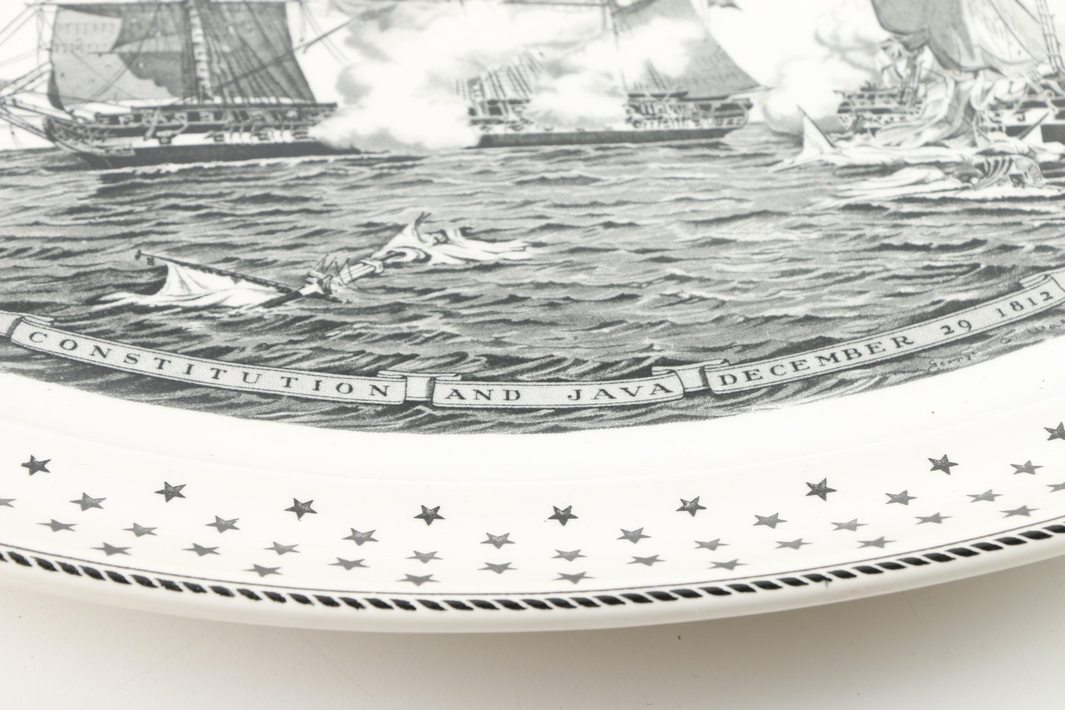 Wedgwood "Constitution and Java" Transferware Platter