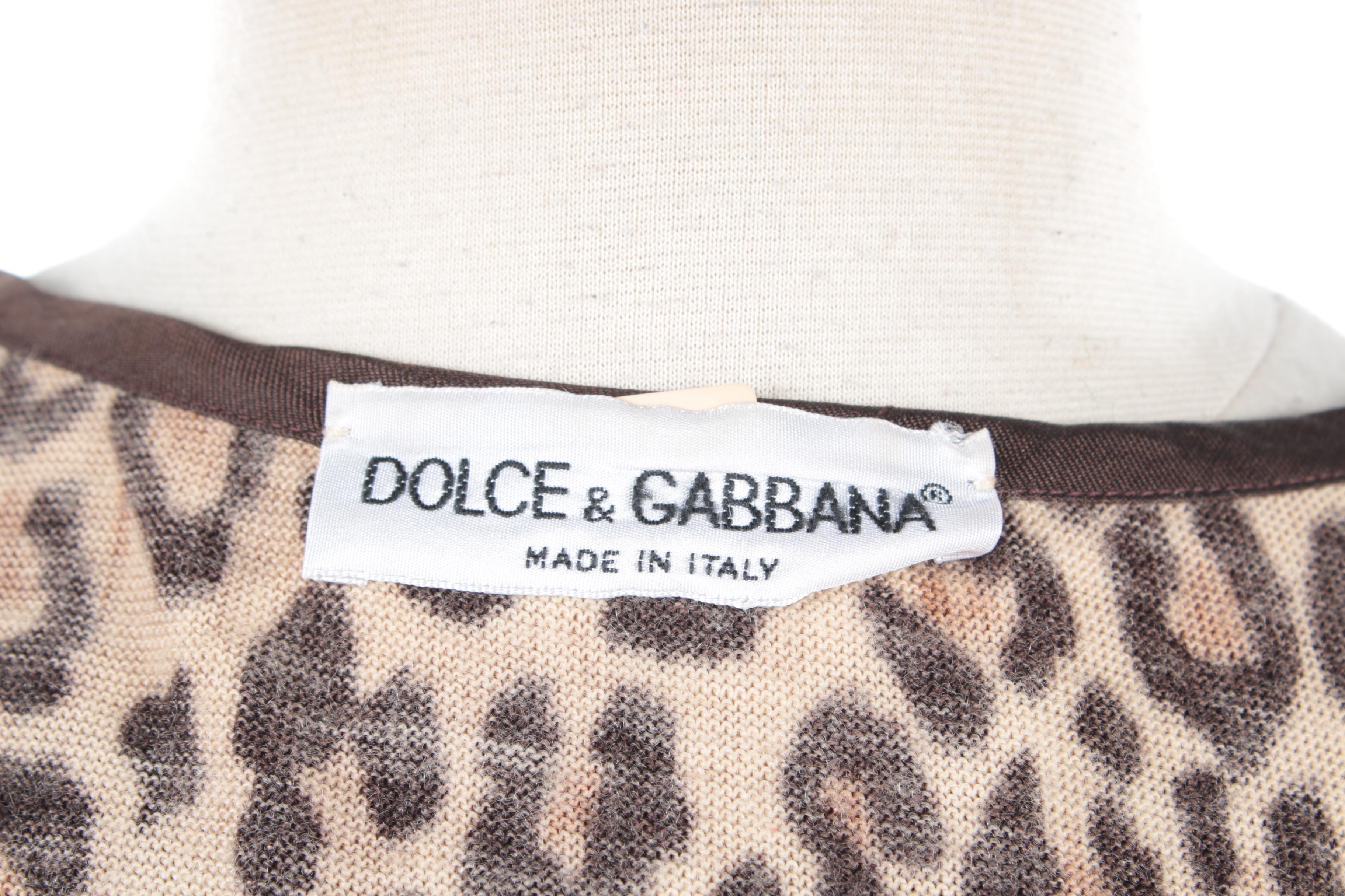Dolce & Gabbana Leopard Print Sweater Set