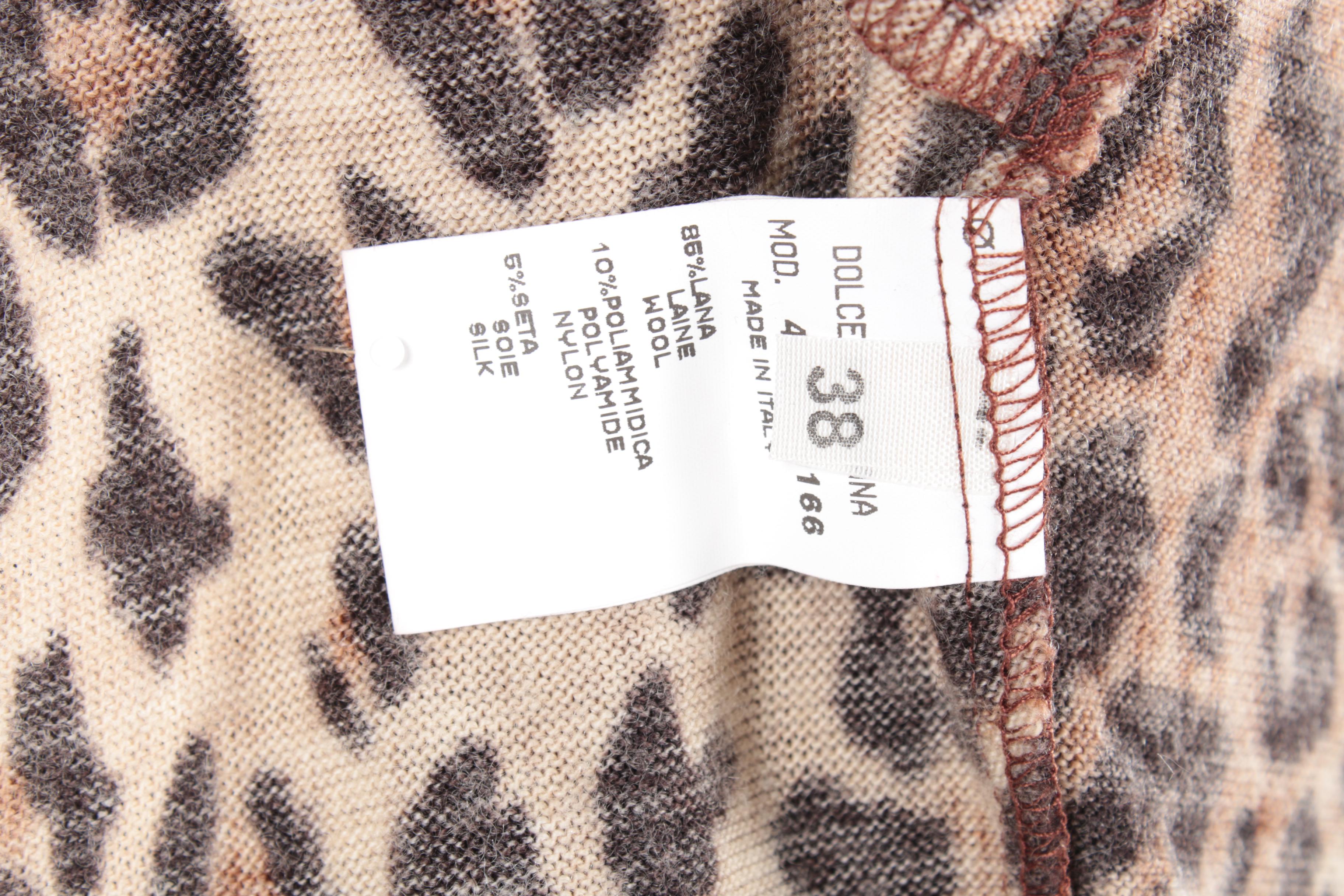 Dolce & Gabbana Leopard Print Sweater Set