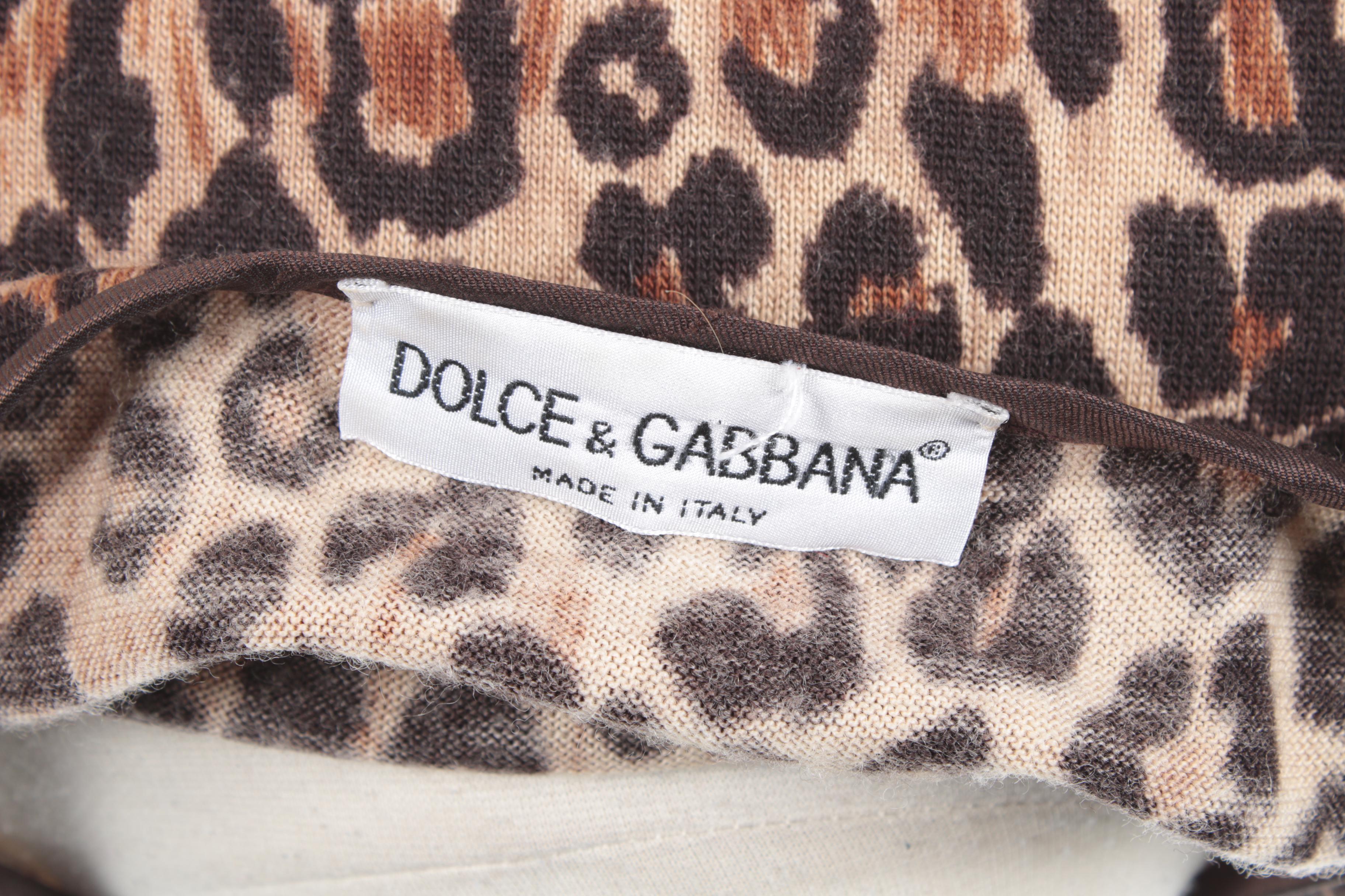 Dolce & Gabbana Leopard Print Sweater Set