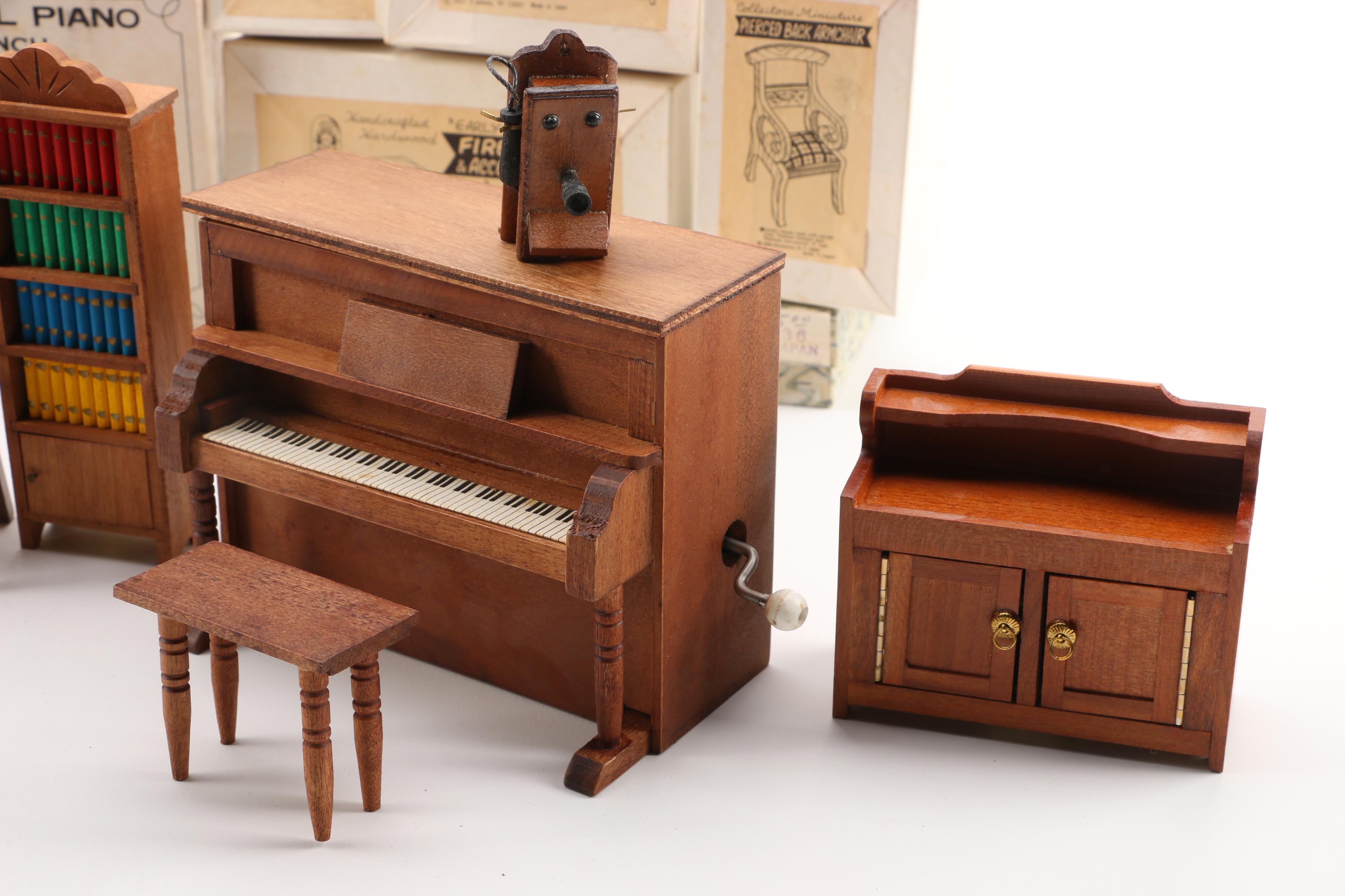 Vintage Handcrafted Hardwood Doll Furniture