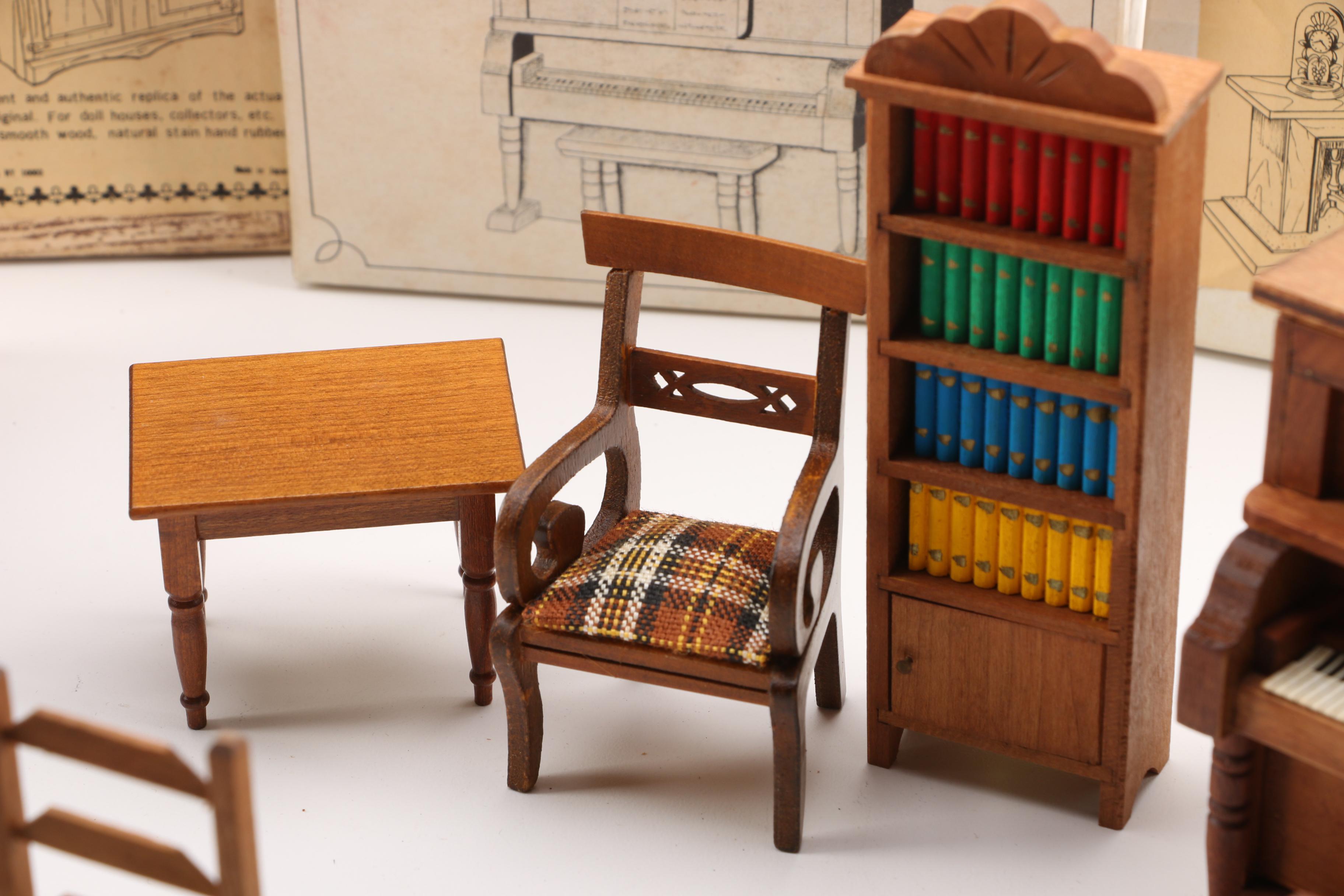 Vintage Handcrafted Hardwood Doll Furniture