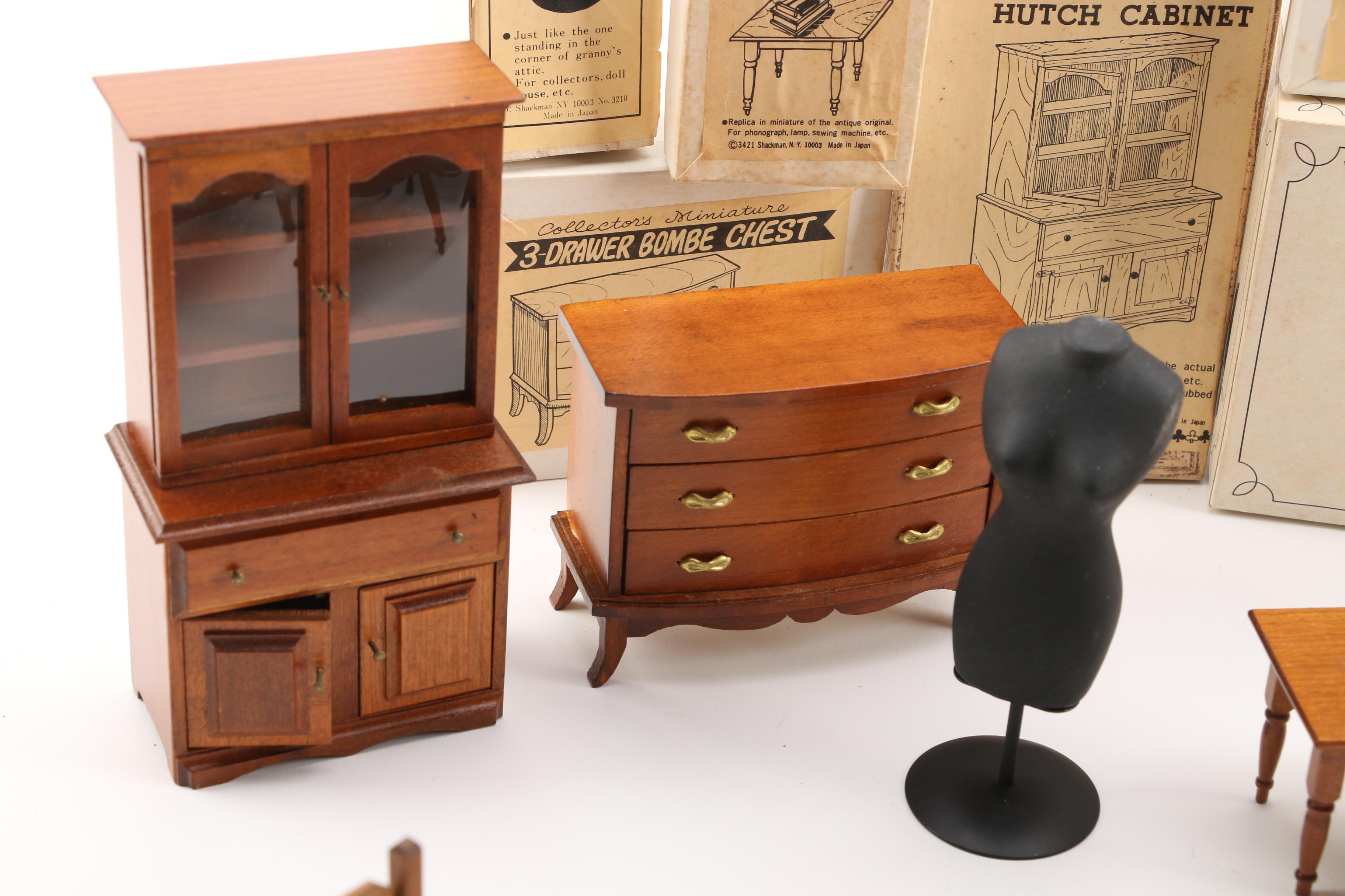 Vintage Handcrafted Hardwood Doll Furniture