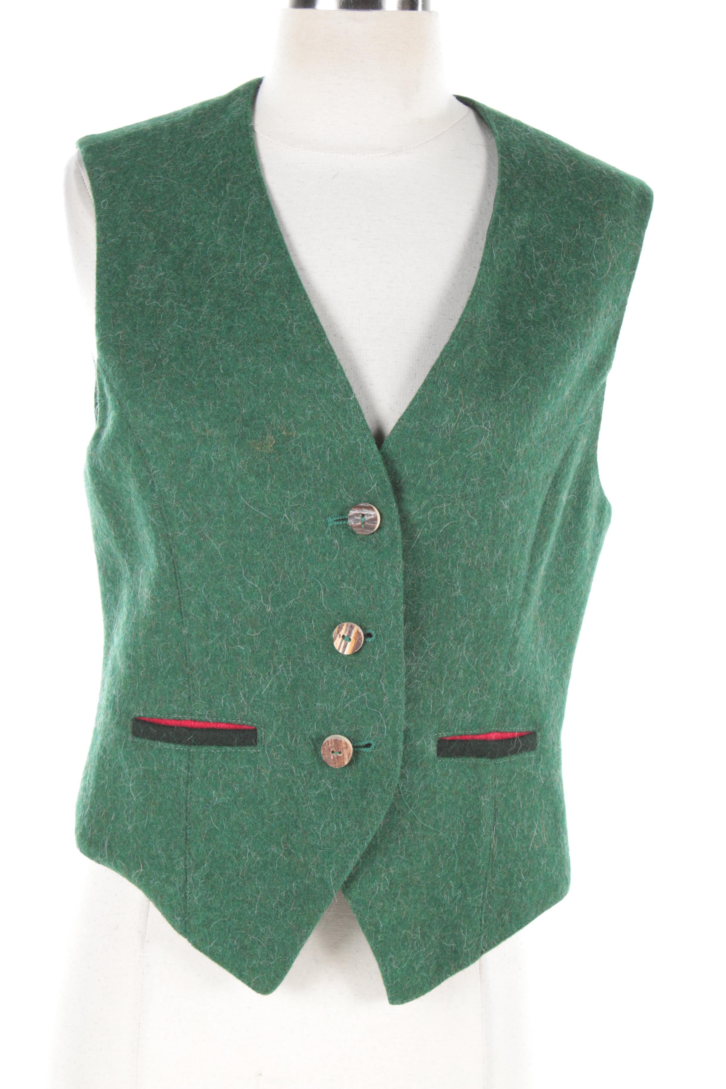 Women's Admont Wool Jacket and Vest with Horn Buttons, Made in Bavaria