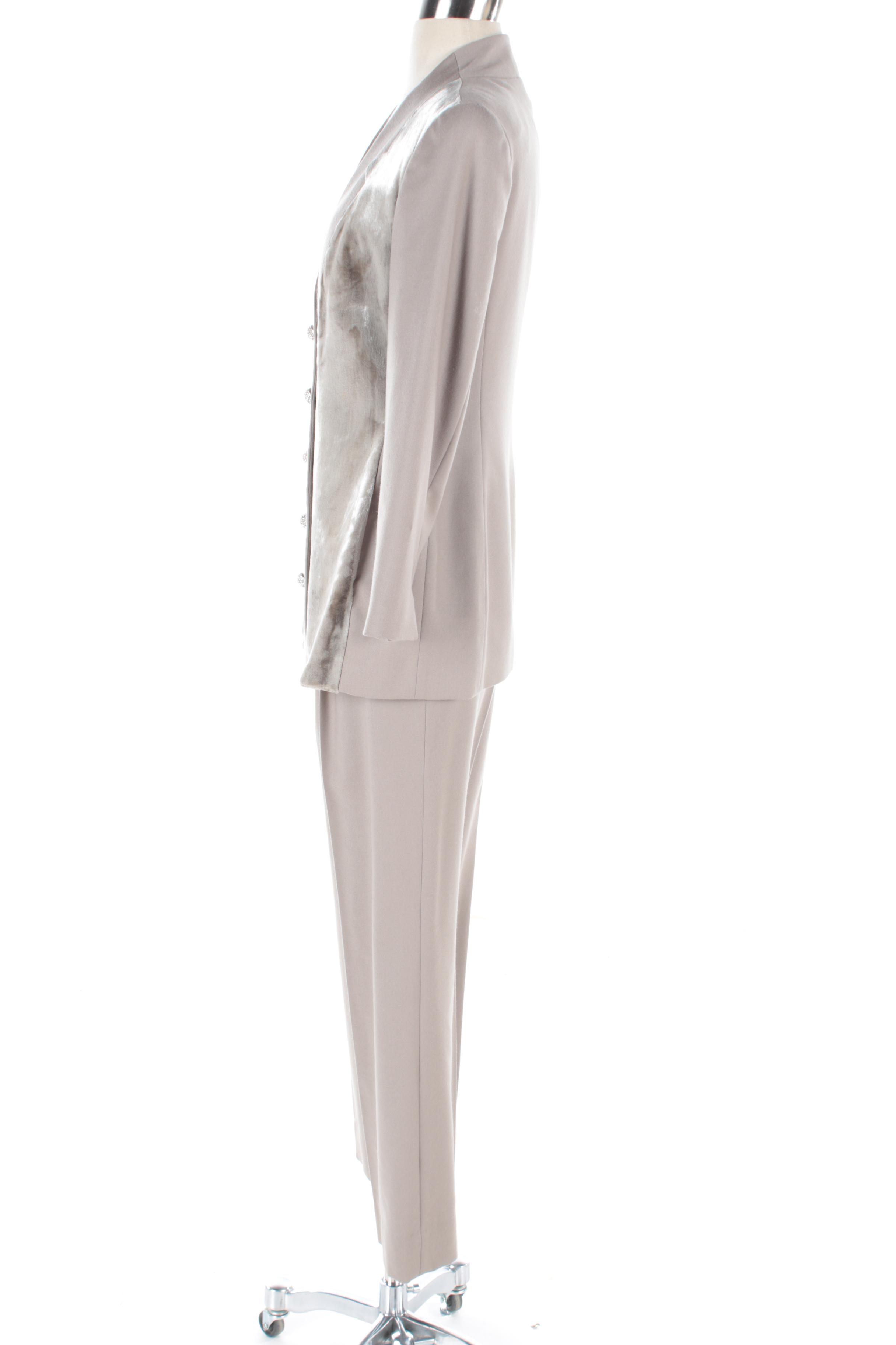 Women's Gianfranco Ferre Pantsuit with Velvet Accents