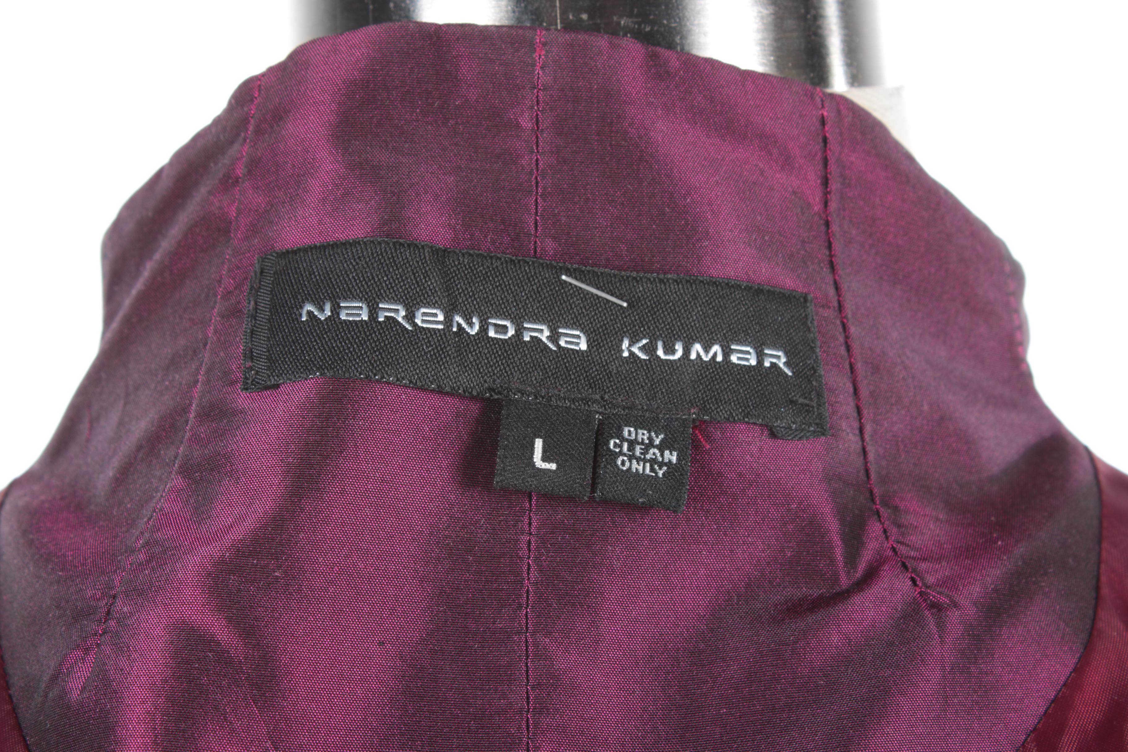 Women's Narendra Kumar Iridescent Satin Embellished Pantsuit