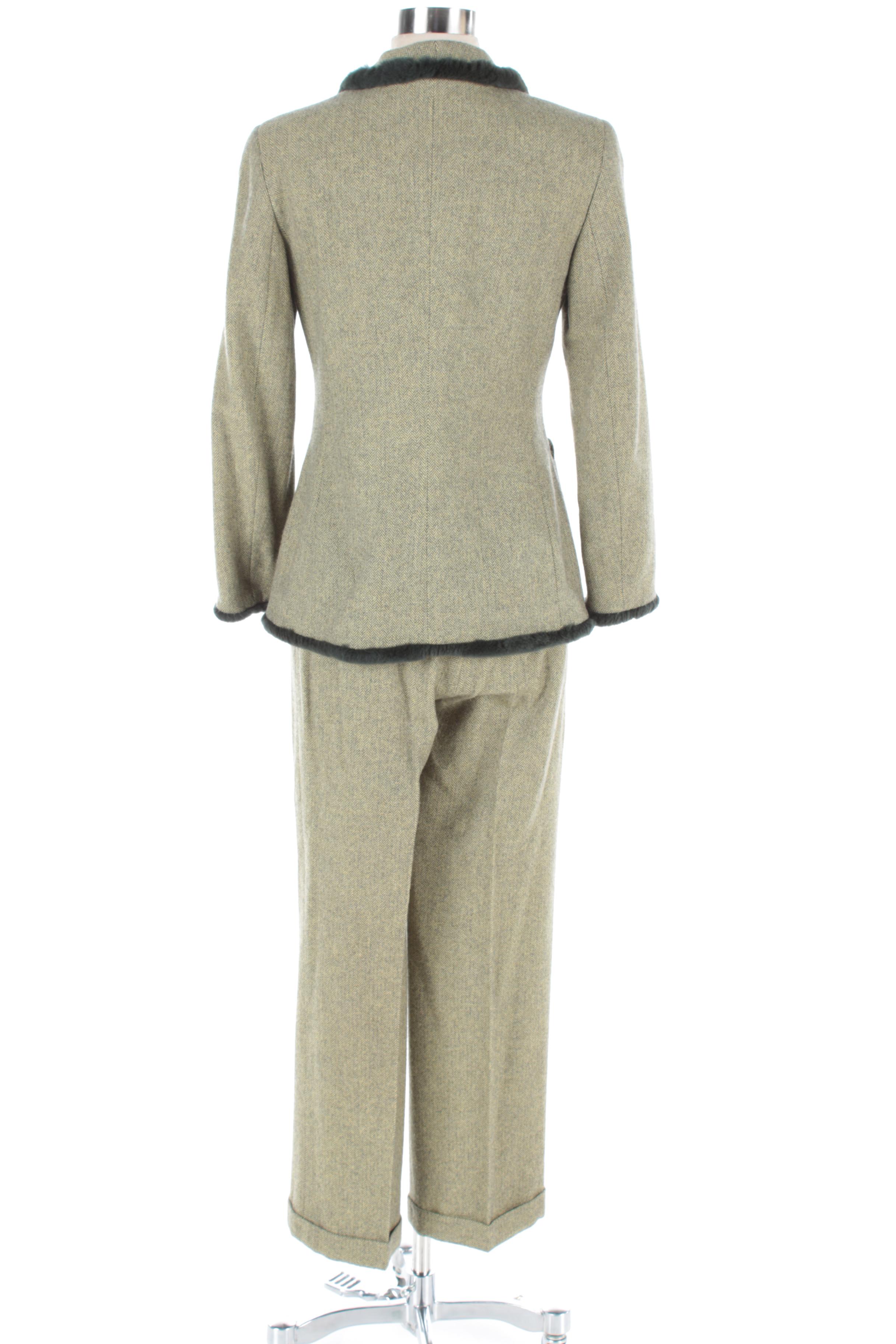 Women's Vintage Rena Lang Pant Suit and Loro Piana Suit Jacket