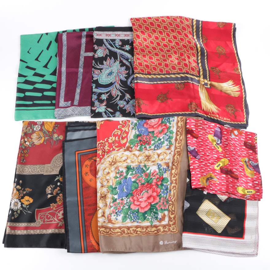 Scarf Collection Including Silk, Bill Blass and Anne Klein Scarves