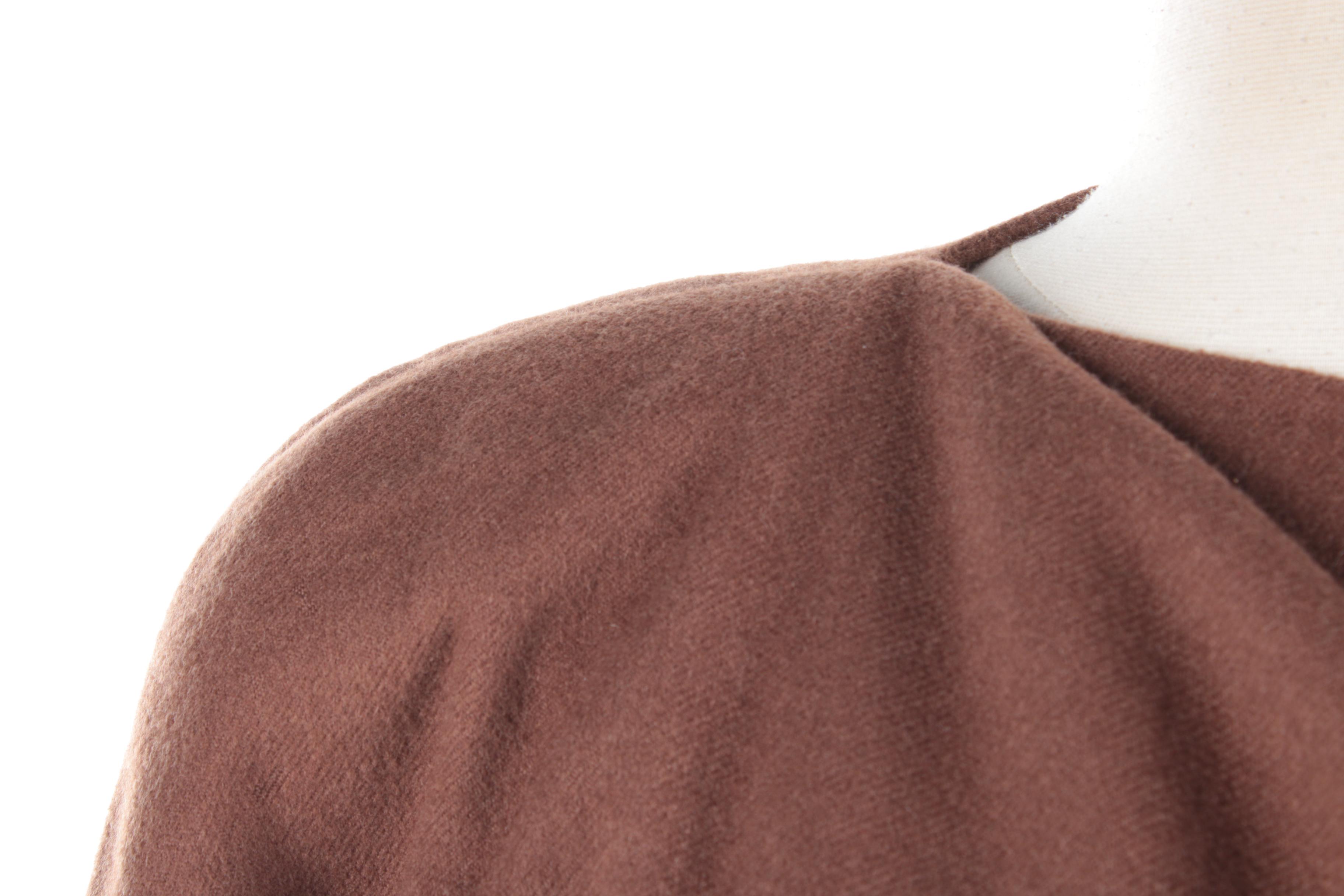 Women's Bill Kaiserman Brown Avant Garde Pantsuit, Made in Italy