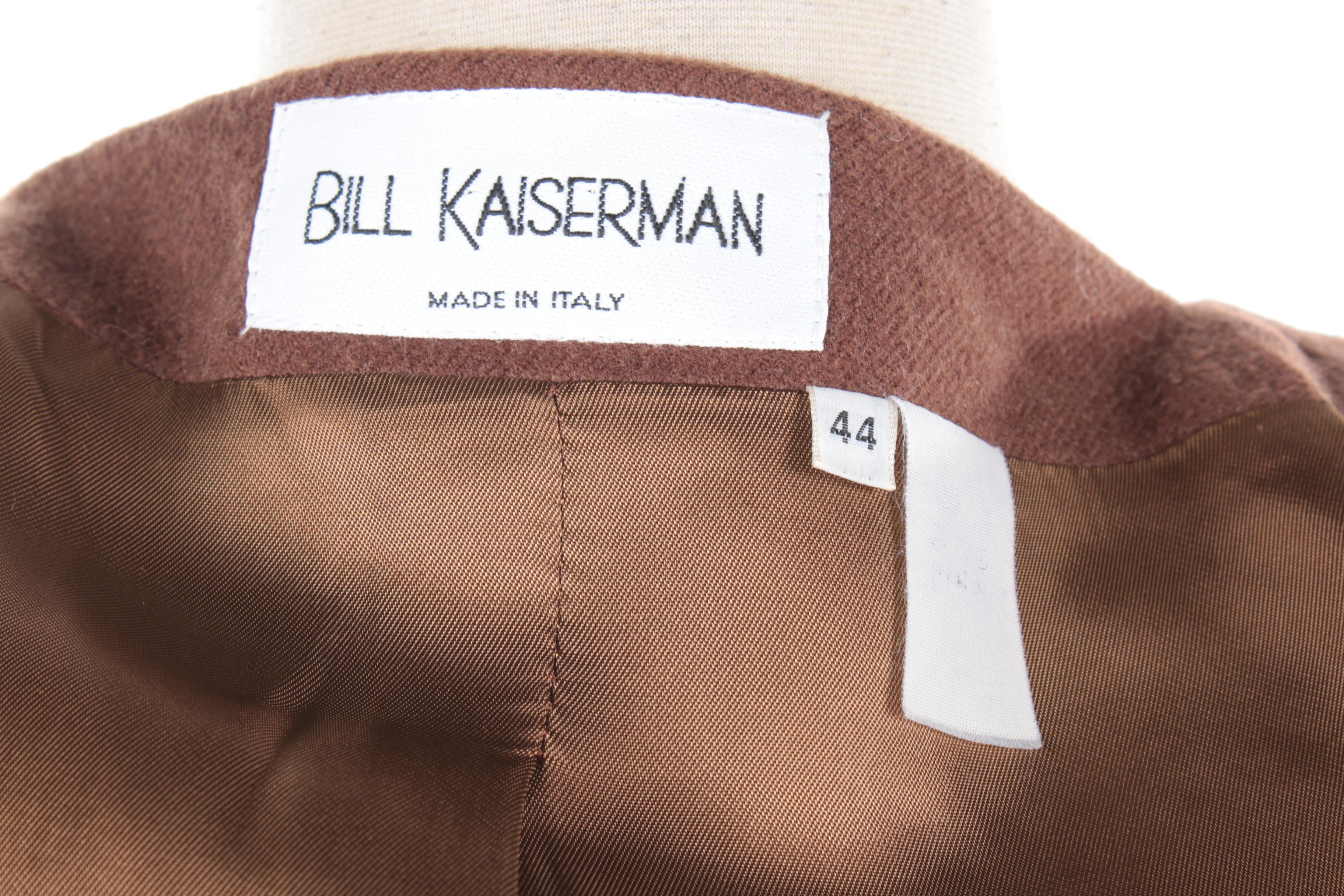 Women's Bill Kaiserman Brown Avant Garde Pantsuit, Made in Italy