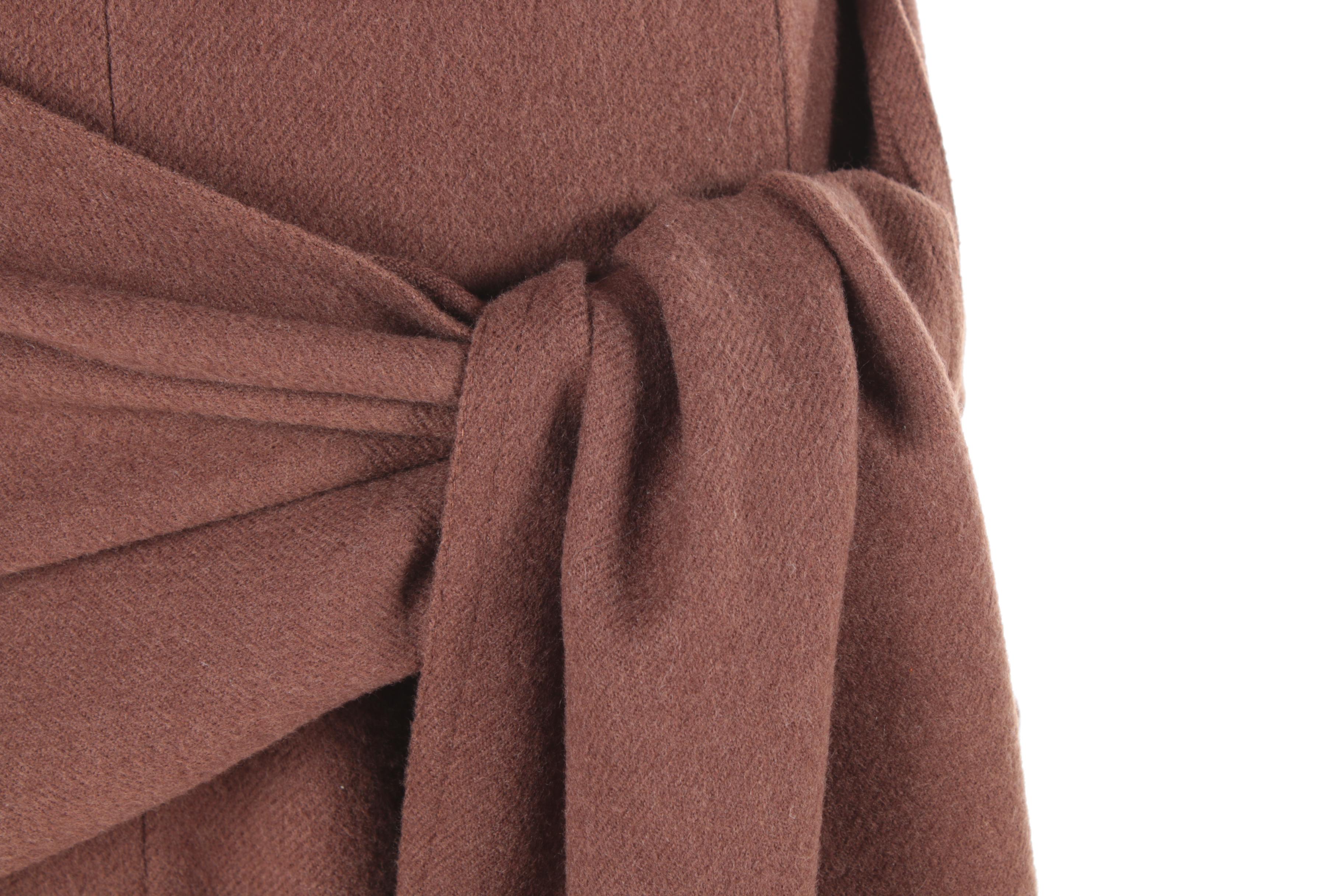 Women's Bill Kaiserman Brown Avant Garde Pantsuit, Made in Italy