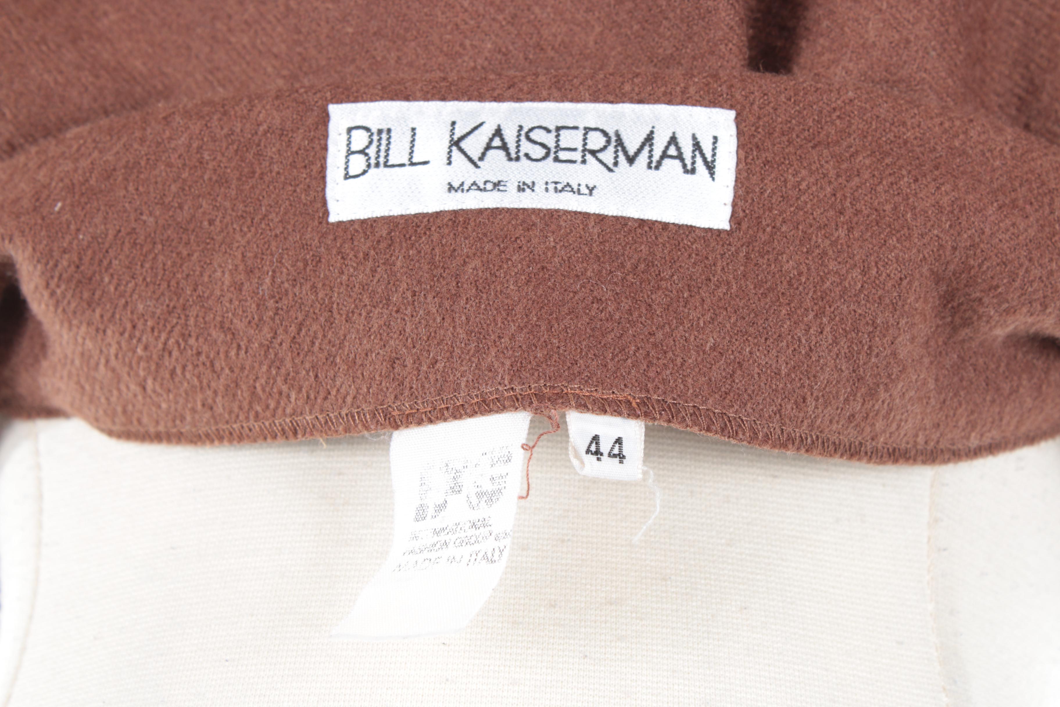 Women's Bill Kaiserman Brown Avant Garde Pantsuit, Made in Italy