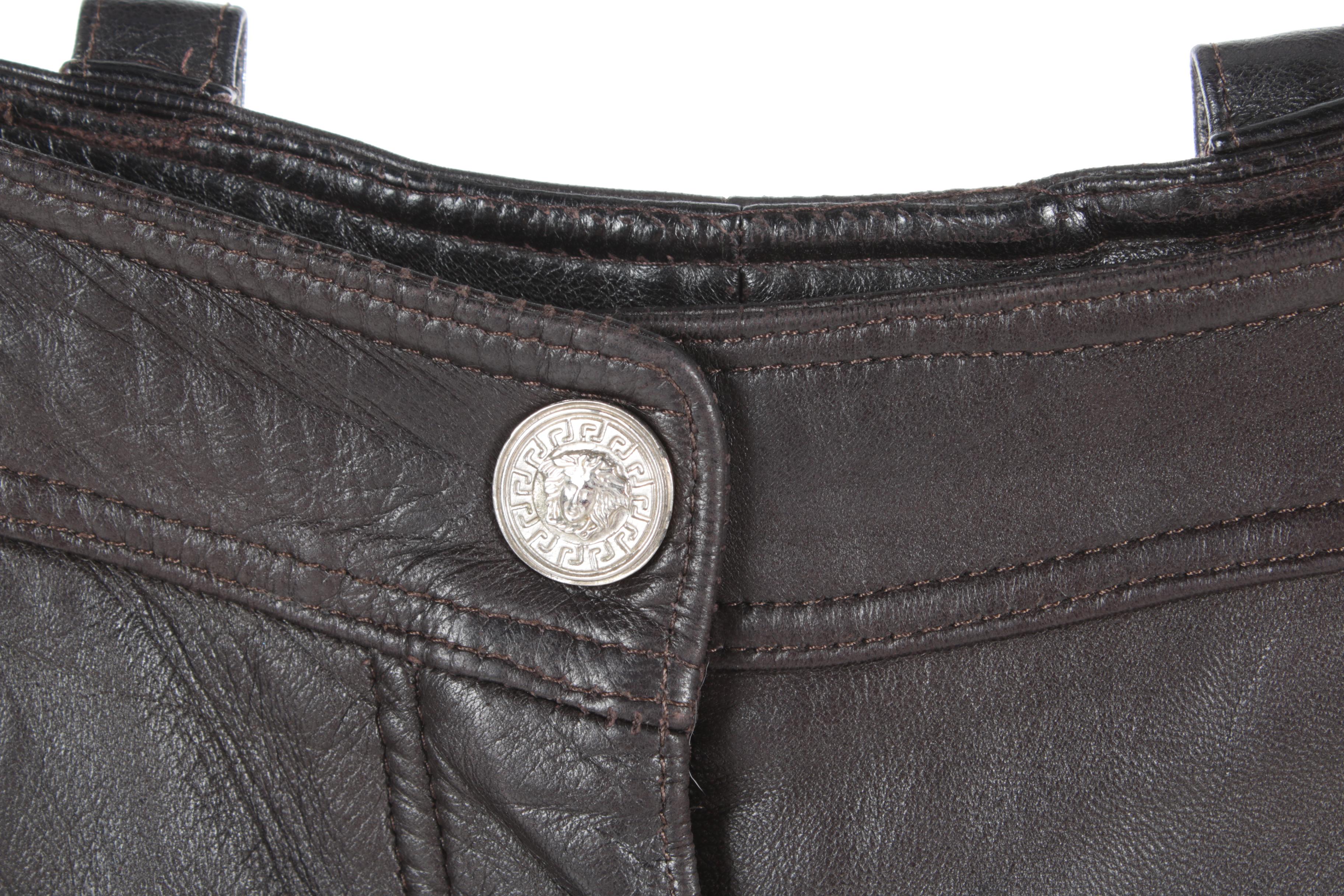 Circa 1980s Vintage Gianni Versace Lambskin Pants