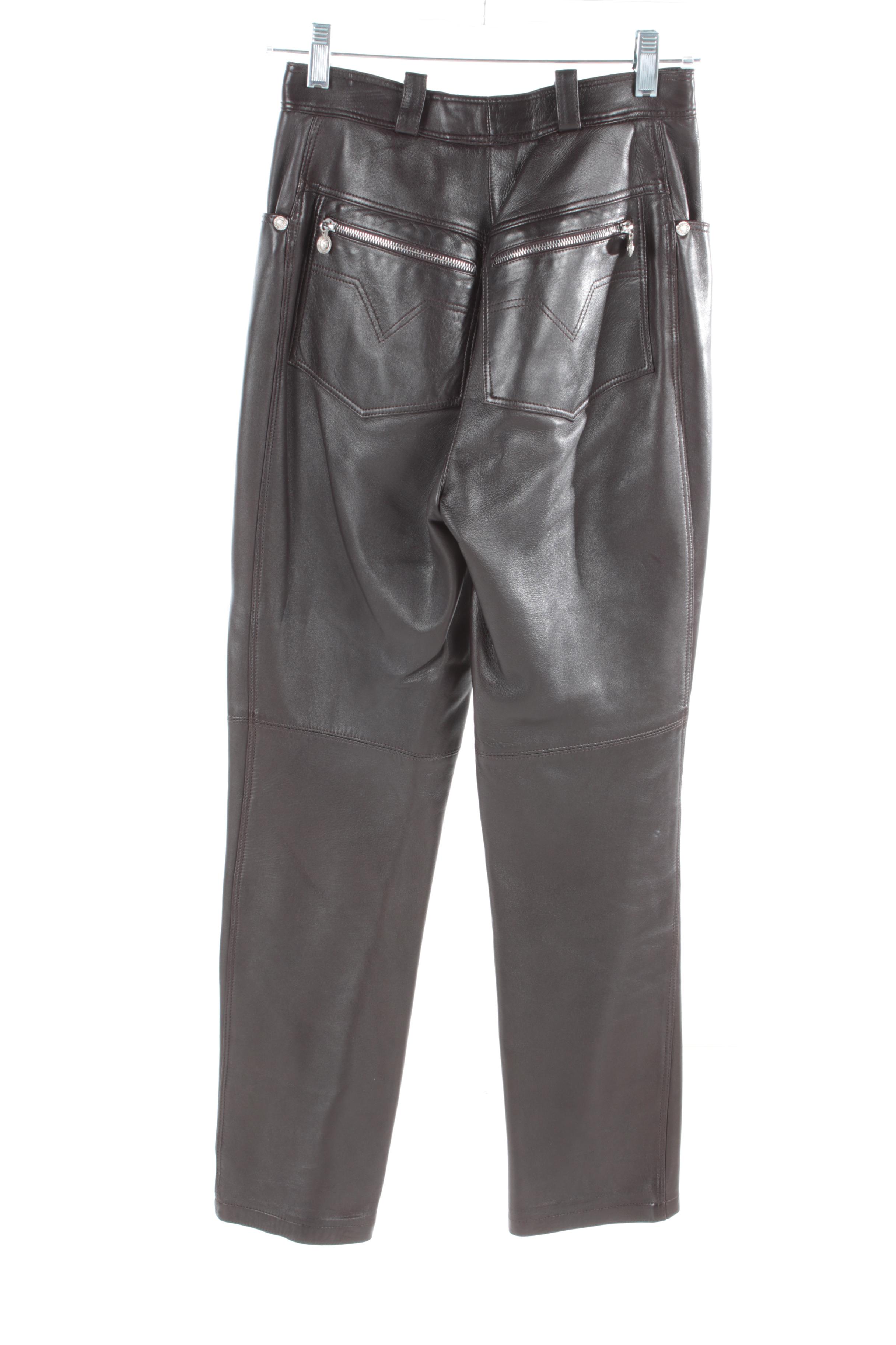 Circa 1980s Vintage Gianni Versace Lambskin Pants