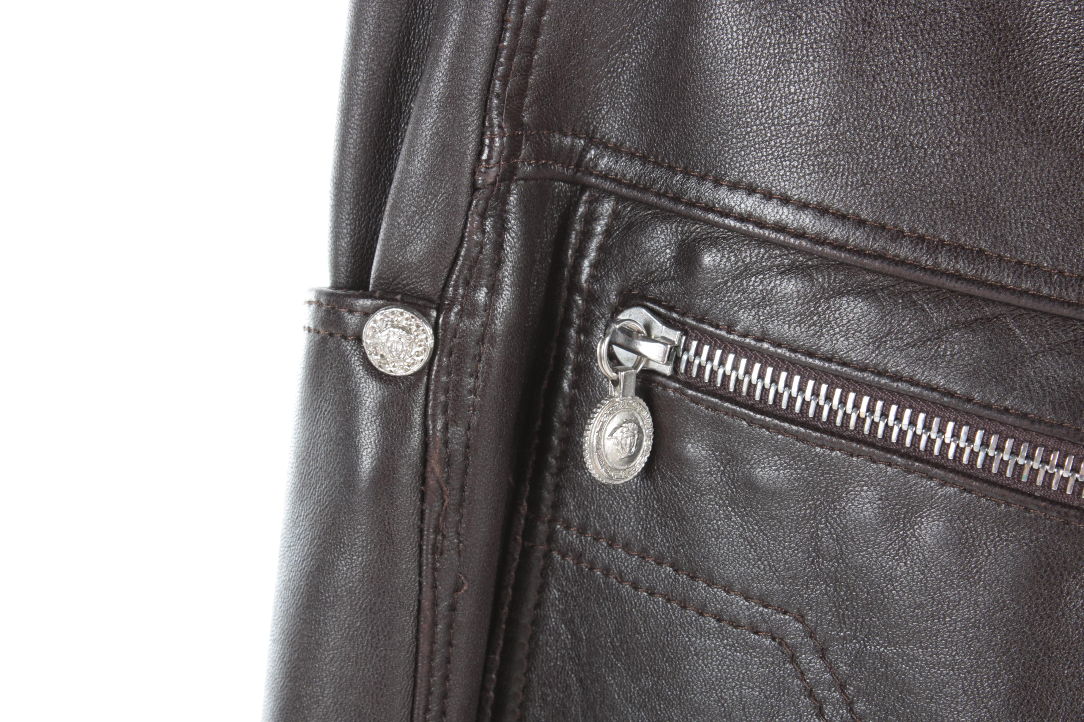 Circa 1980s Vintage Gianni Versace Lambskin Pants