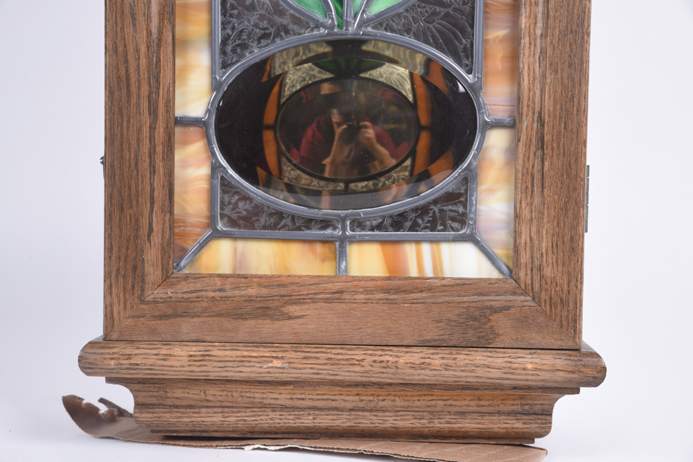 San Francisco Clock Company Stained Glass Wall Clock