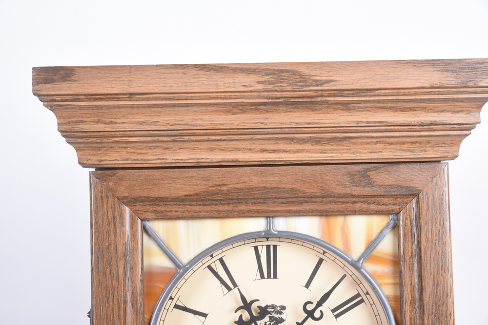 San Francisco Clock Company Stained Glass Wall Clock