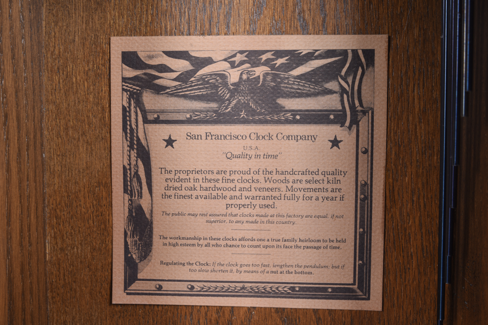 San Francisco Clock Company Stained Glass Wall Clock