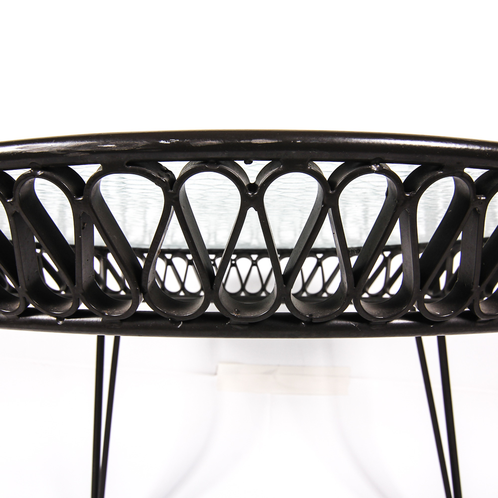 Pair of Maurizio Tempestini for John Salterini Side Tables with Ribbon Motif