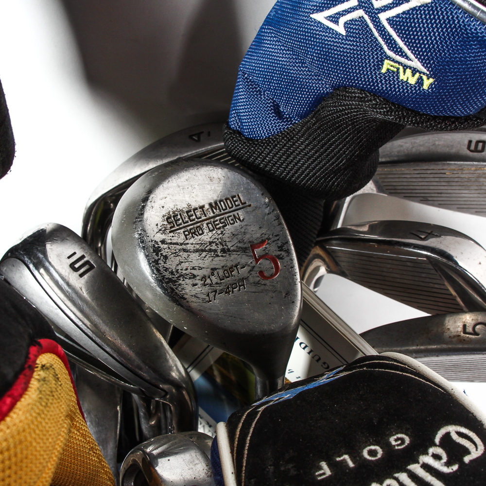 Ogio Golf Bag & Set of PinSeeker & Taylor Made Clubs