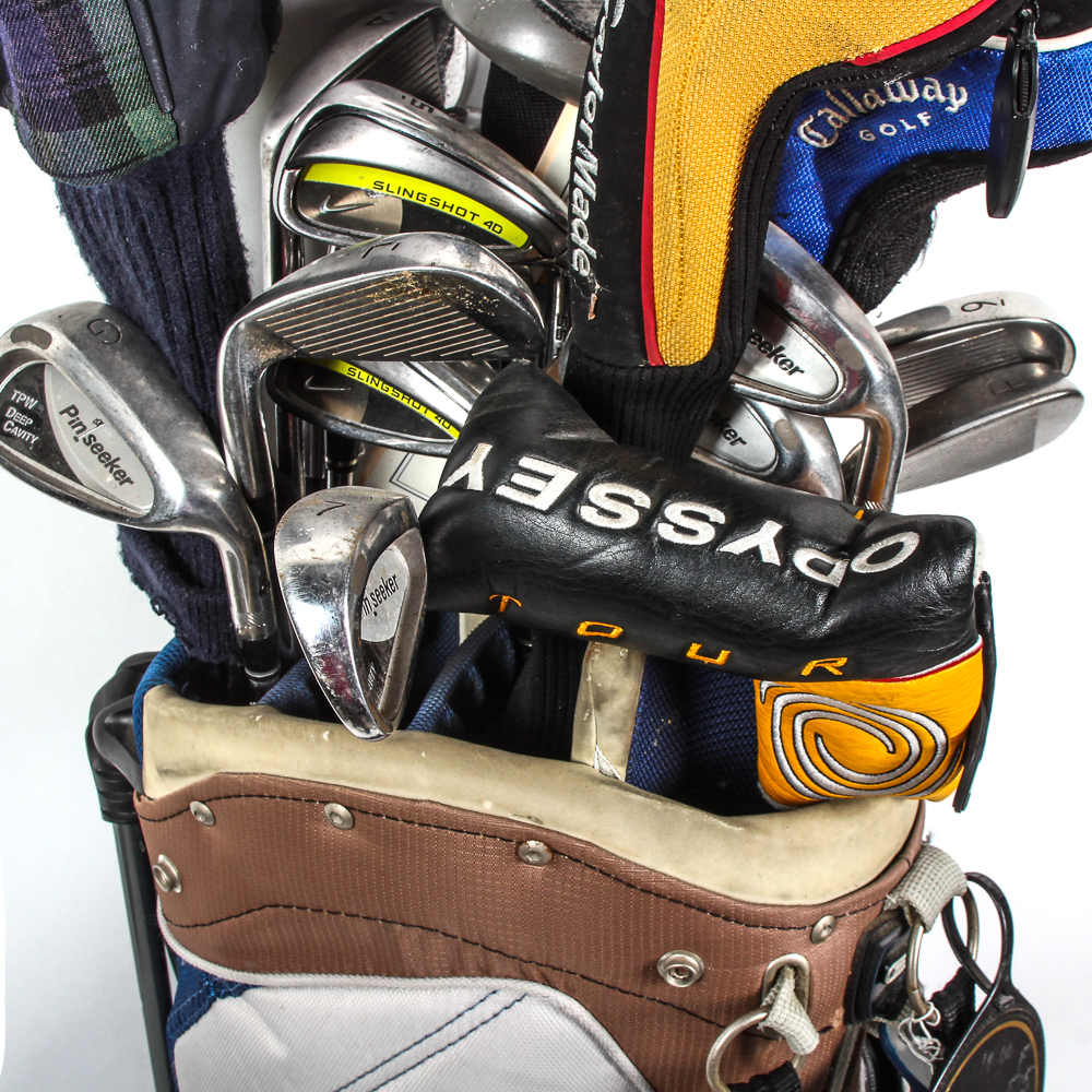 Ogio Golf Bag & Set of PinSeeker & Taylor Made Clubs