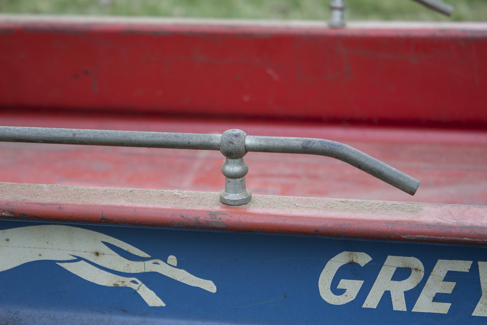 Vintage Toy Metal Greyhound Wagon